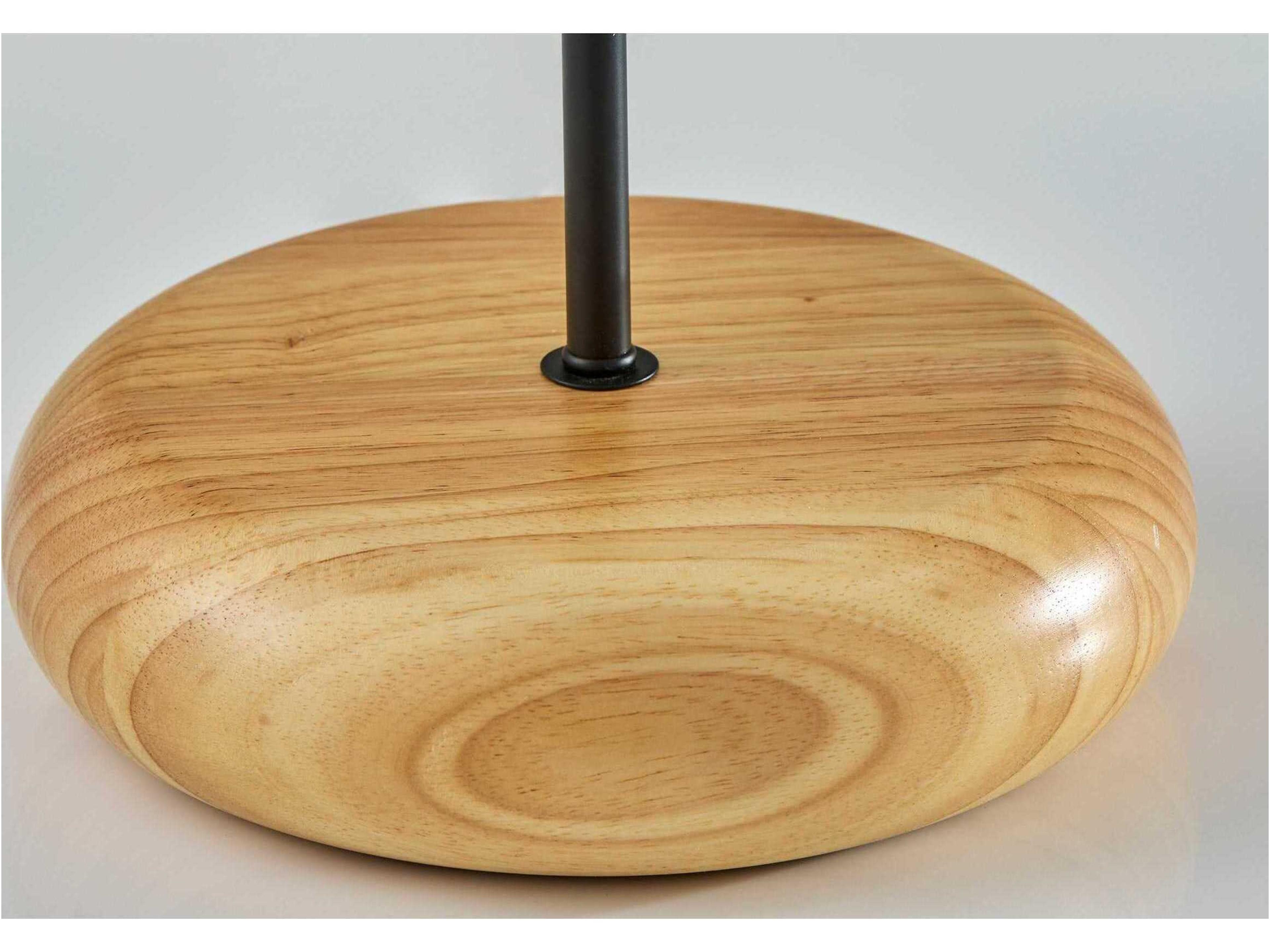 Adesso Brielle Black White Boucle Fabric Table Lamp