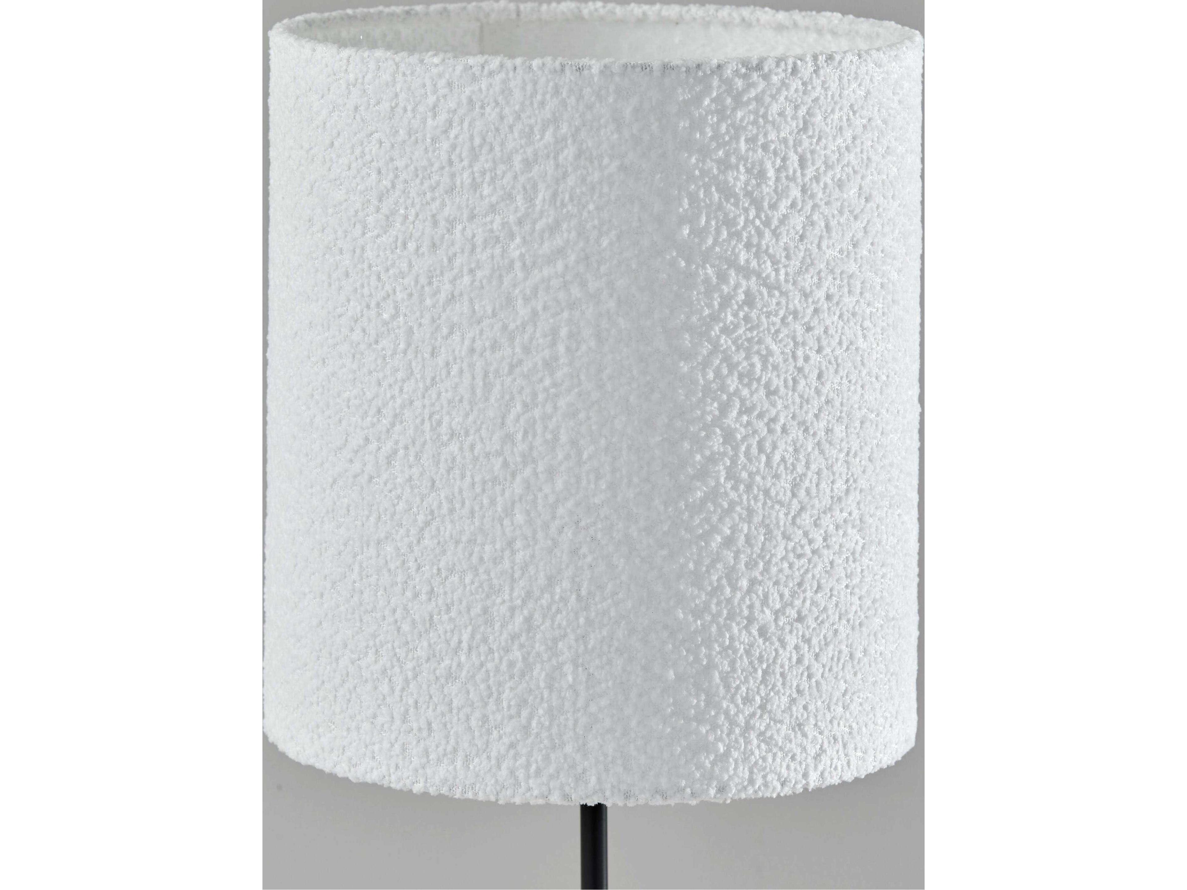 Adesso Brielle Black White Boucle Fabric Table Lamp