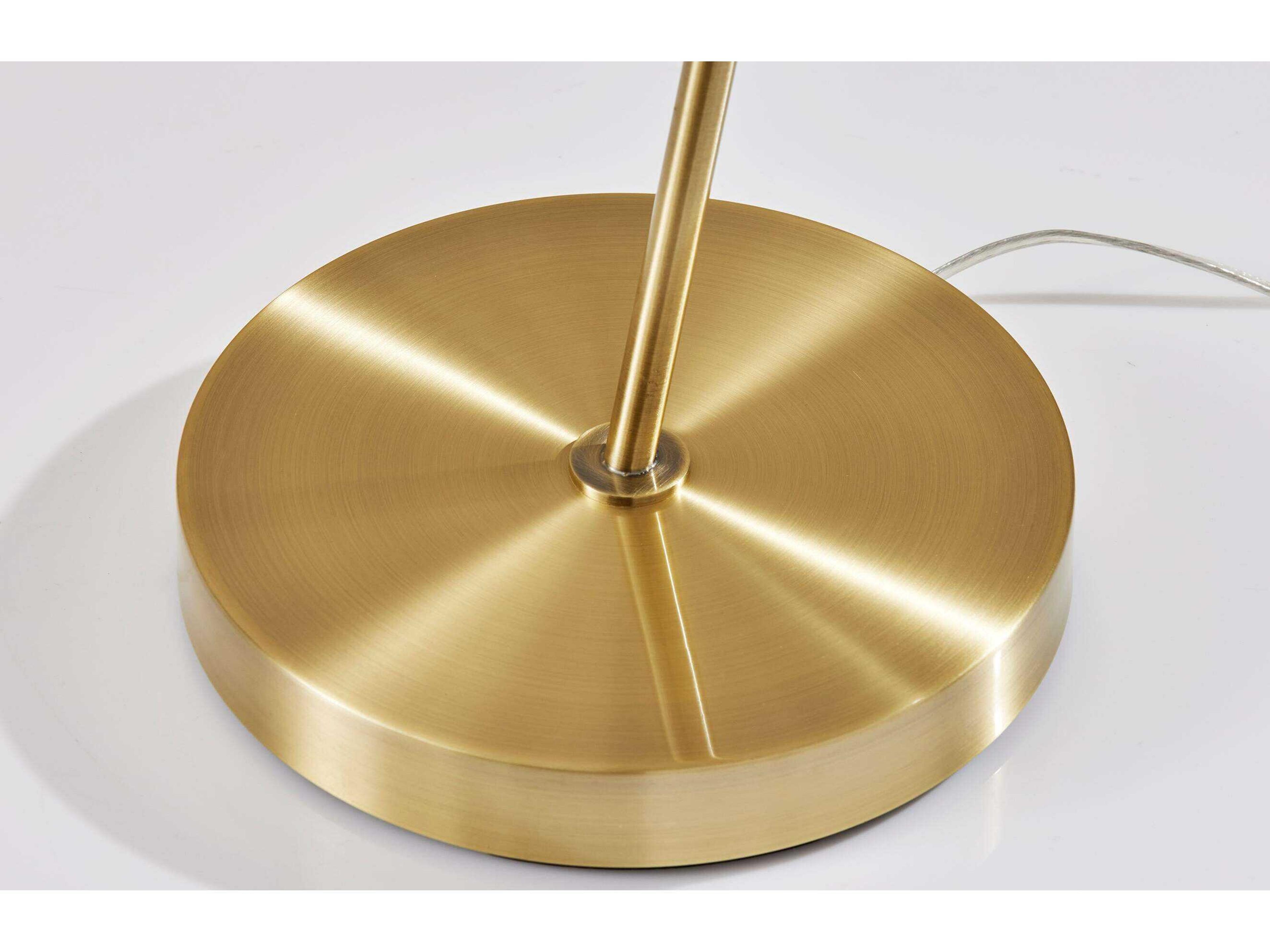 Adesso Delaney Antique Brass Floor Lamp