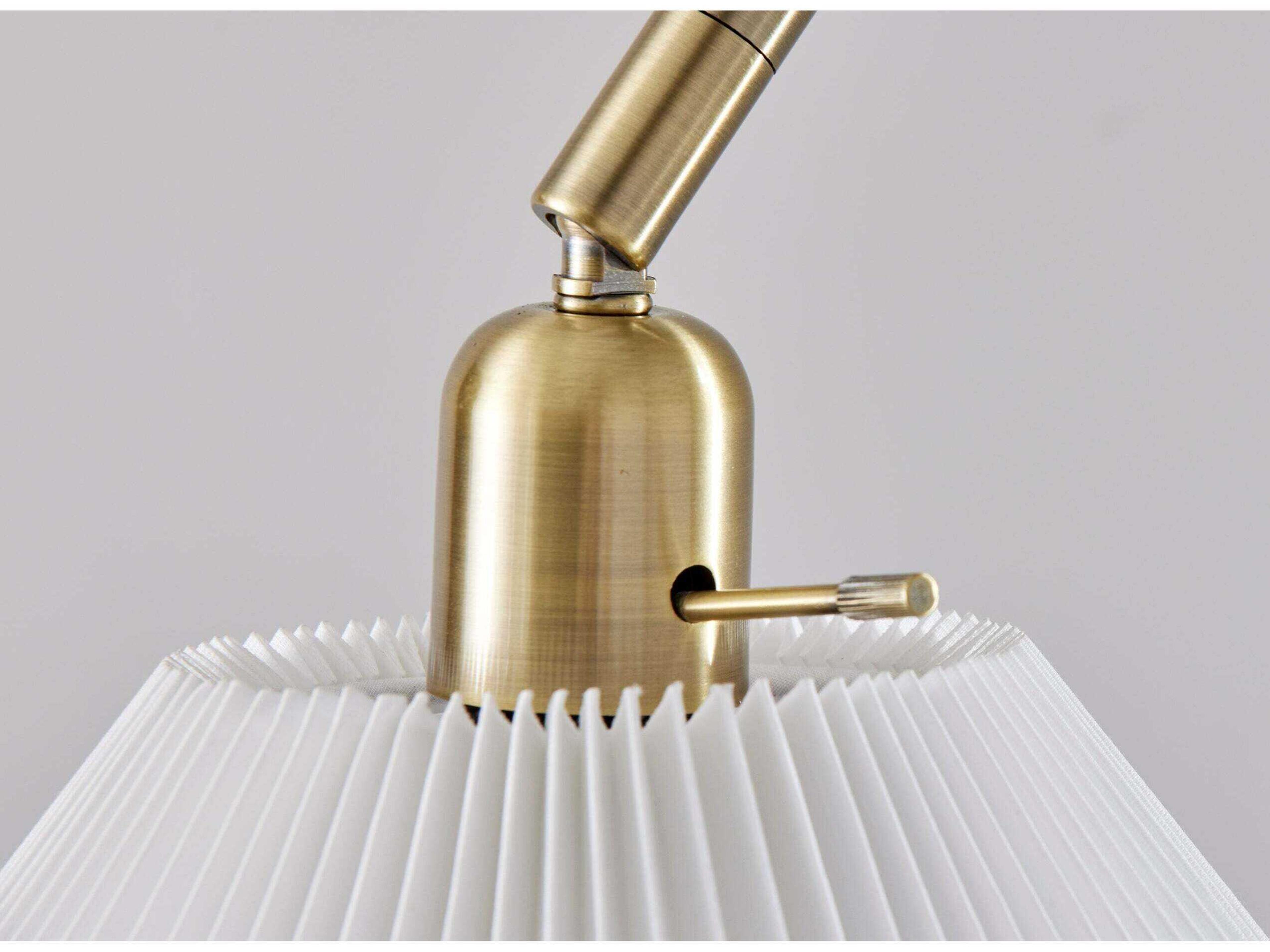 Adesso Delaney Antique Brass Floor Lamp