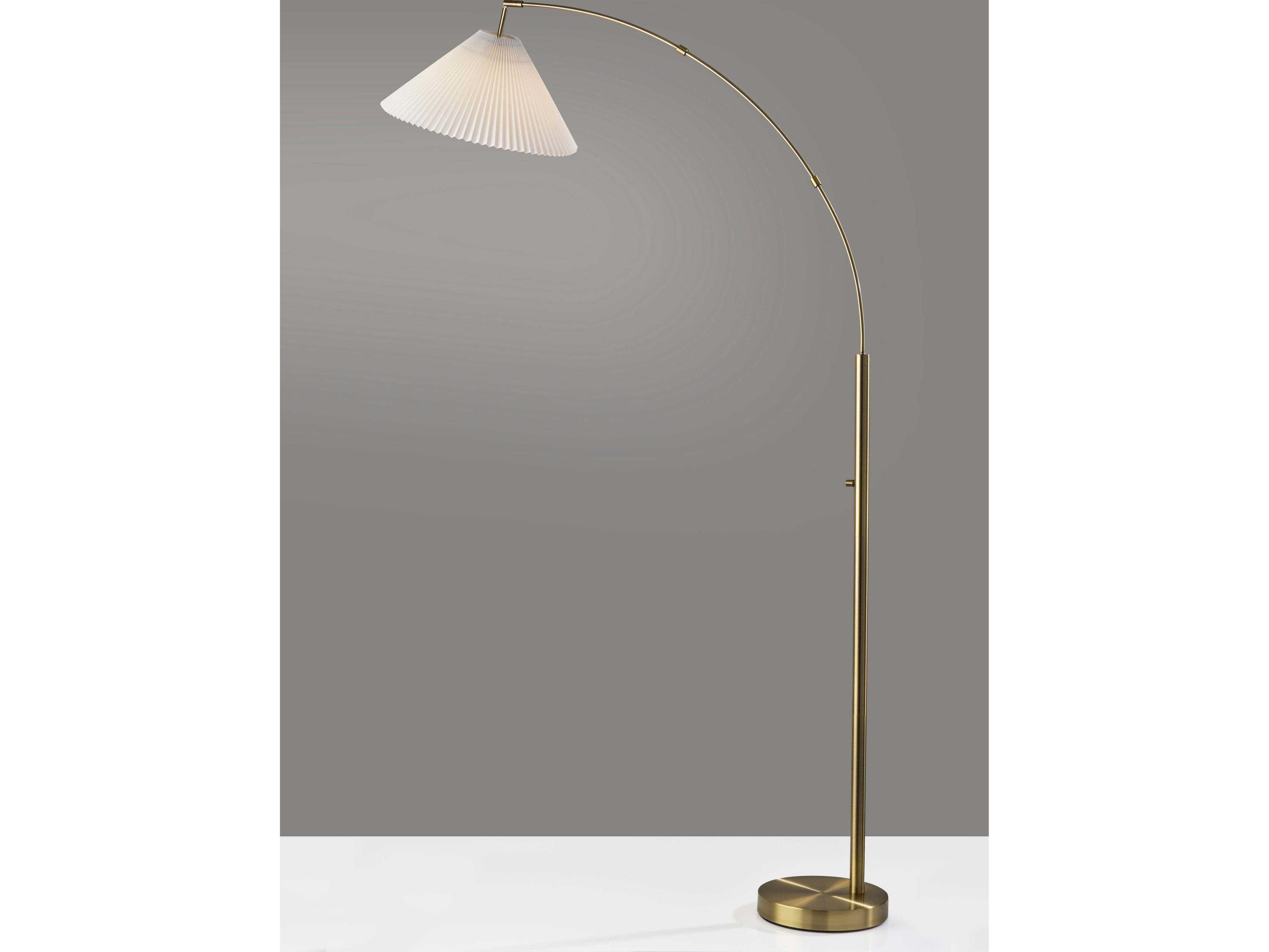 Adesso Delaney Antique Brass Floor Lamp
