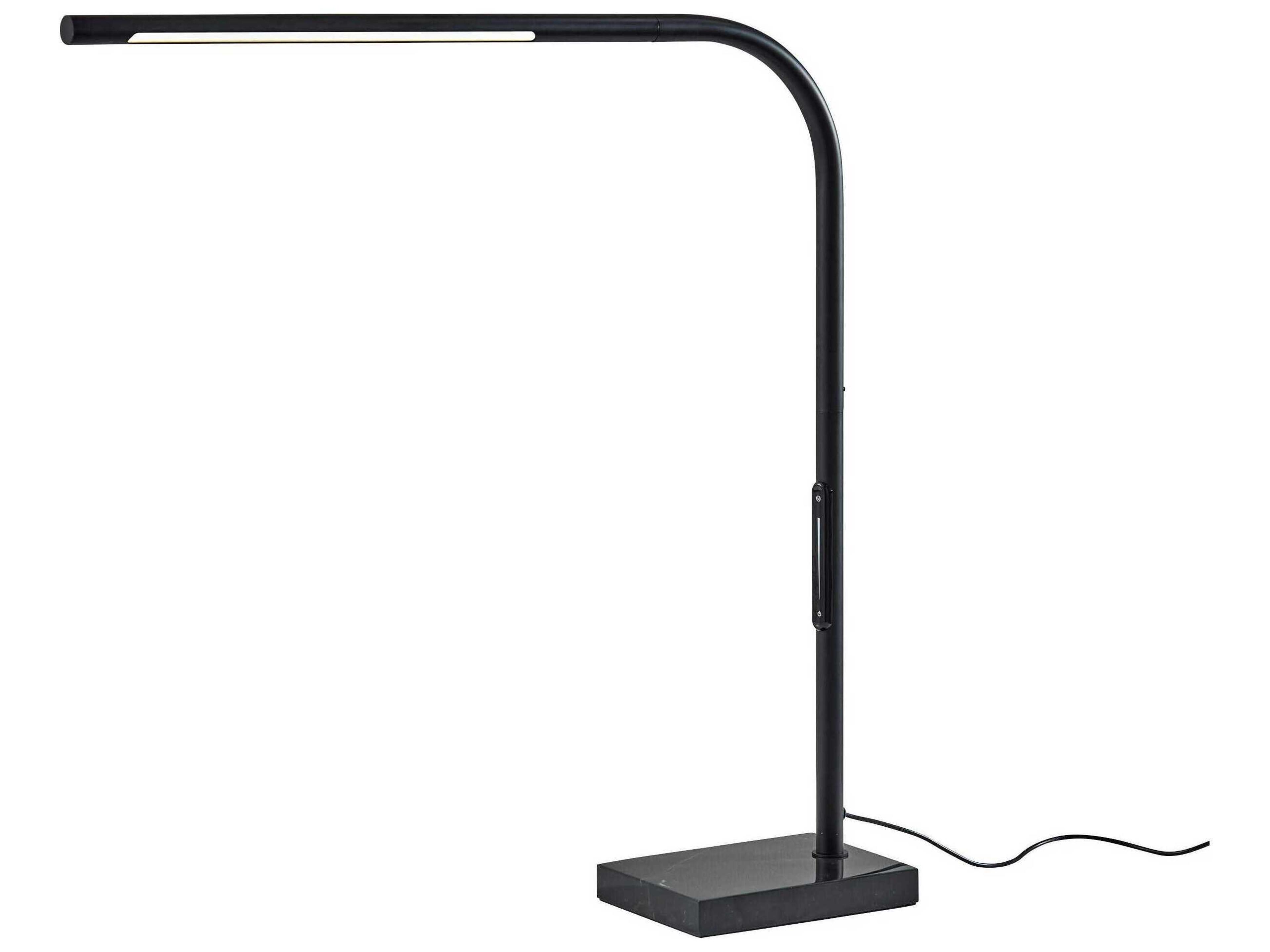 Adesso Cullen Black Metal With Frosted Diffuser Desk Lamp