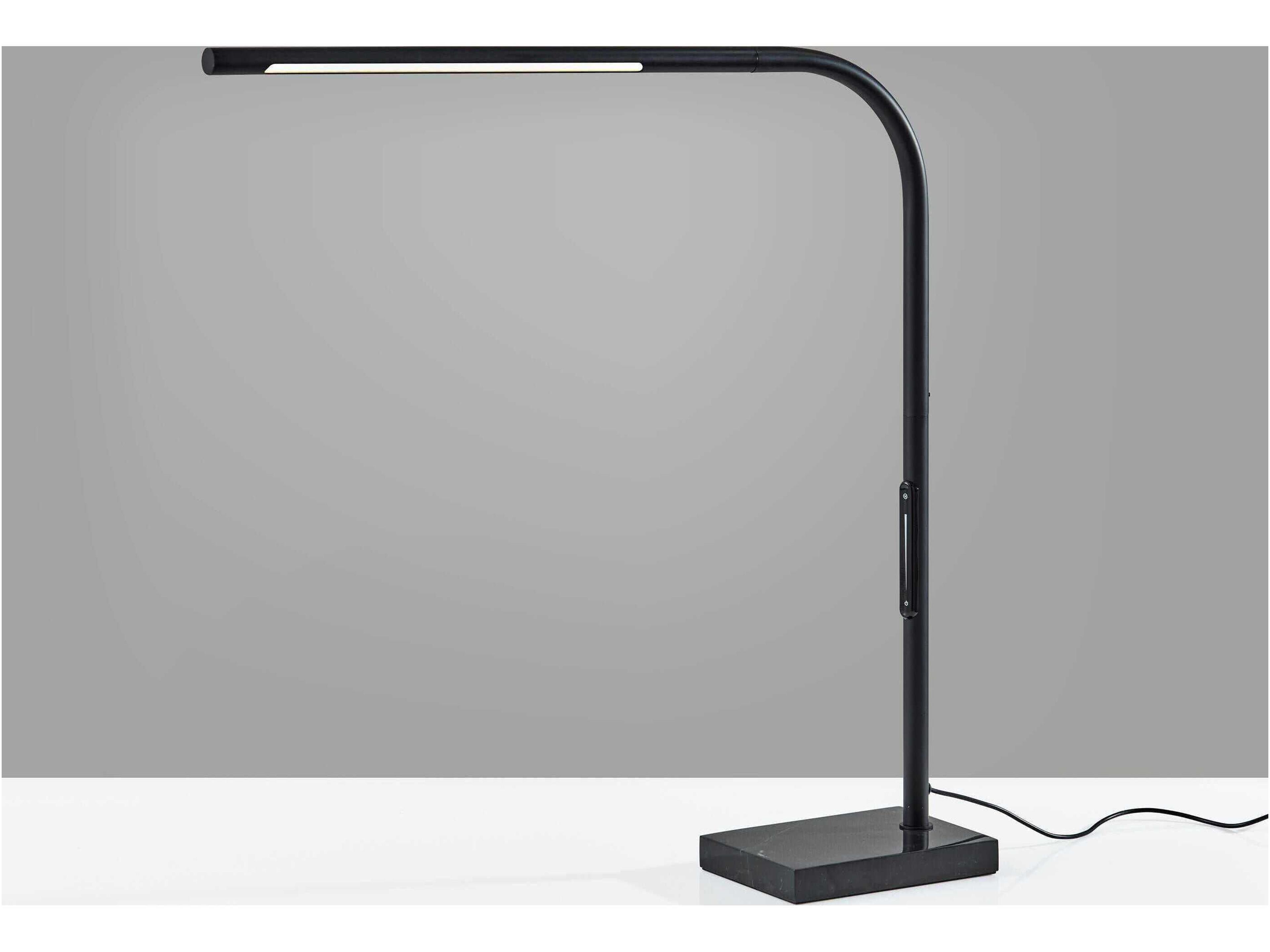 Adesso Cullen Black Metal With Frosted Diffuser Desk Lamp