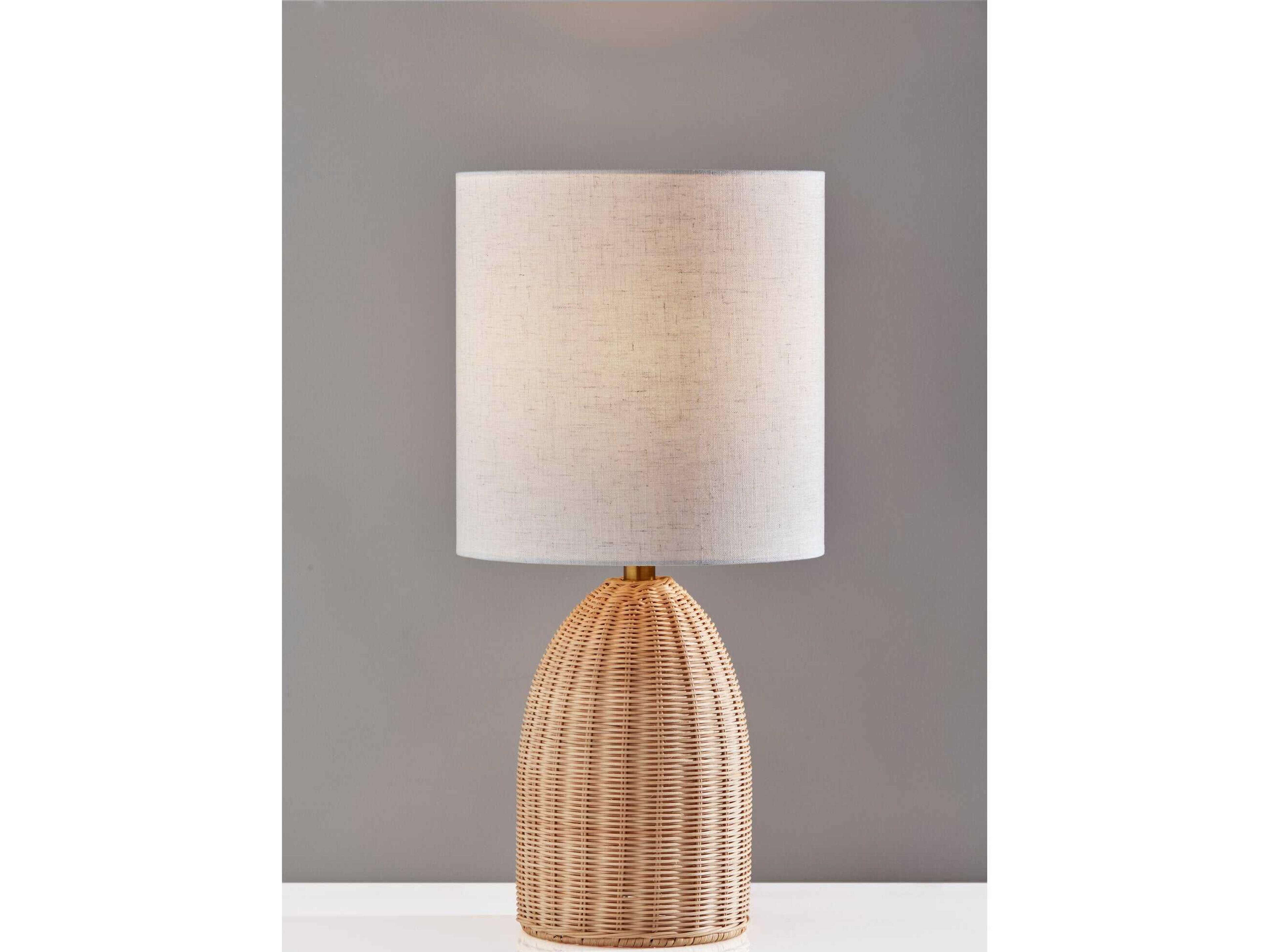 Adesso Bali Light Rattan Brown Table Lamp