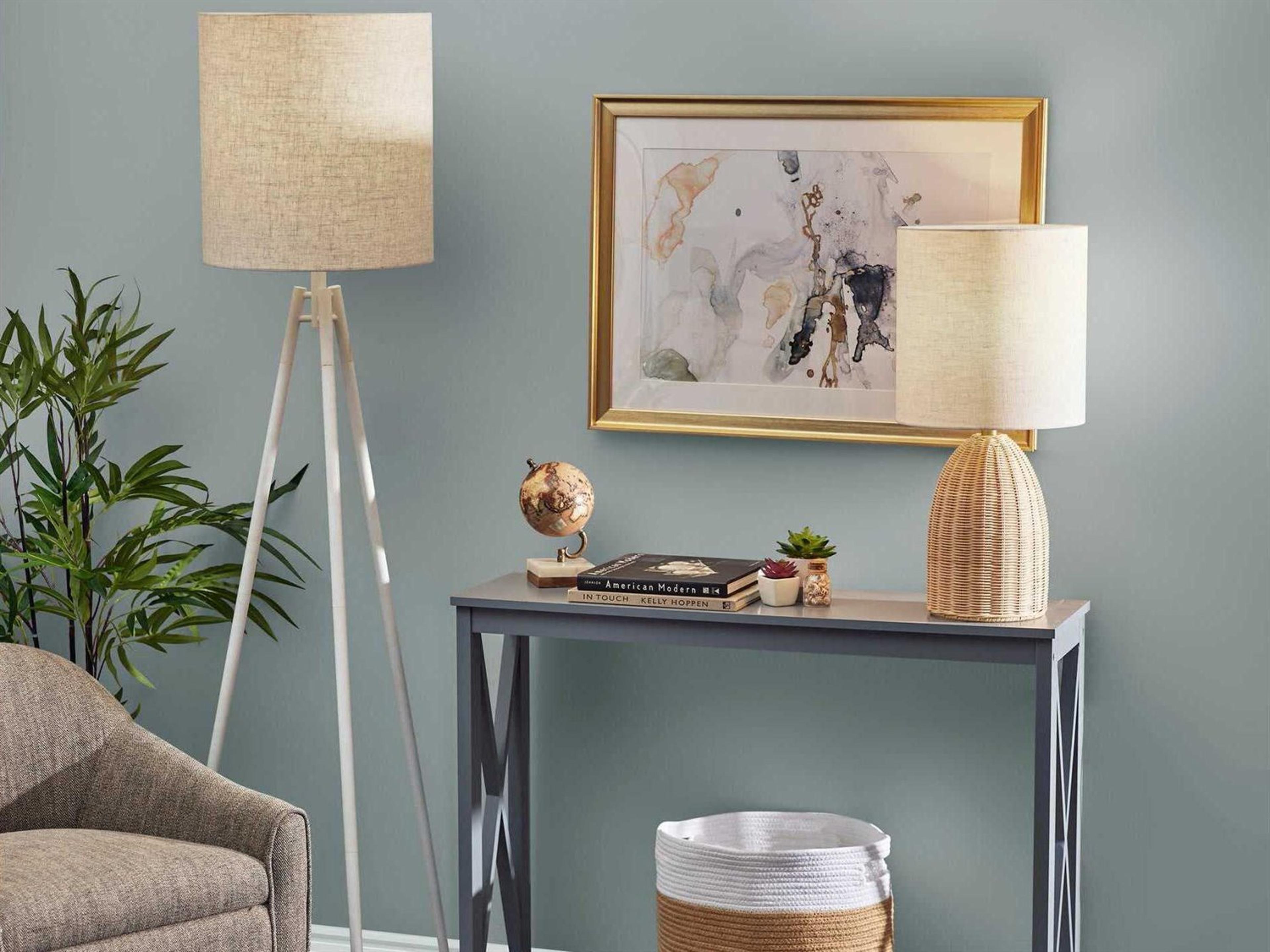 Adesso Bali Light Rattan Brown Table Lamp