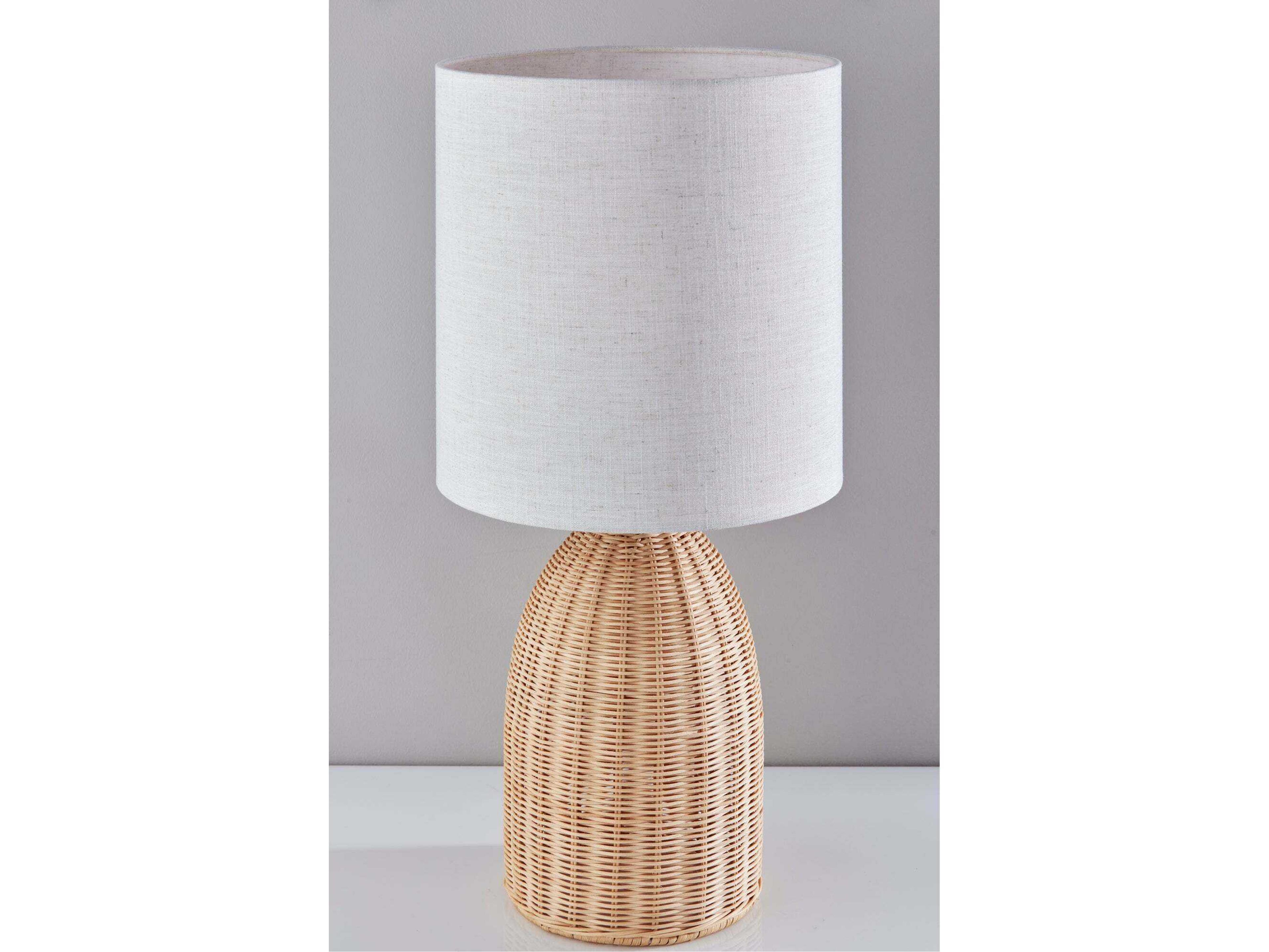 Adesso Bali Light Rattan Brown Table Lamp