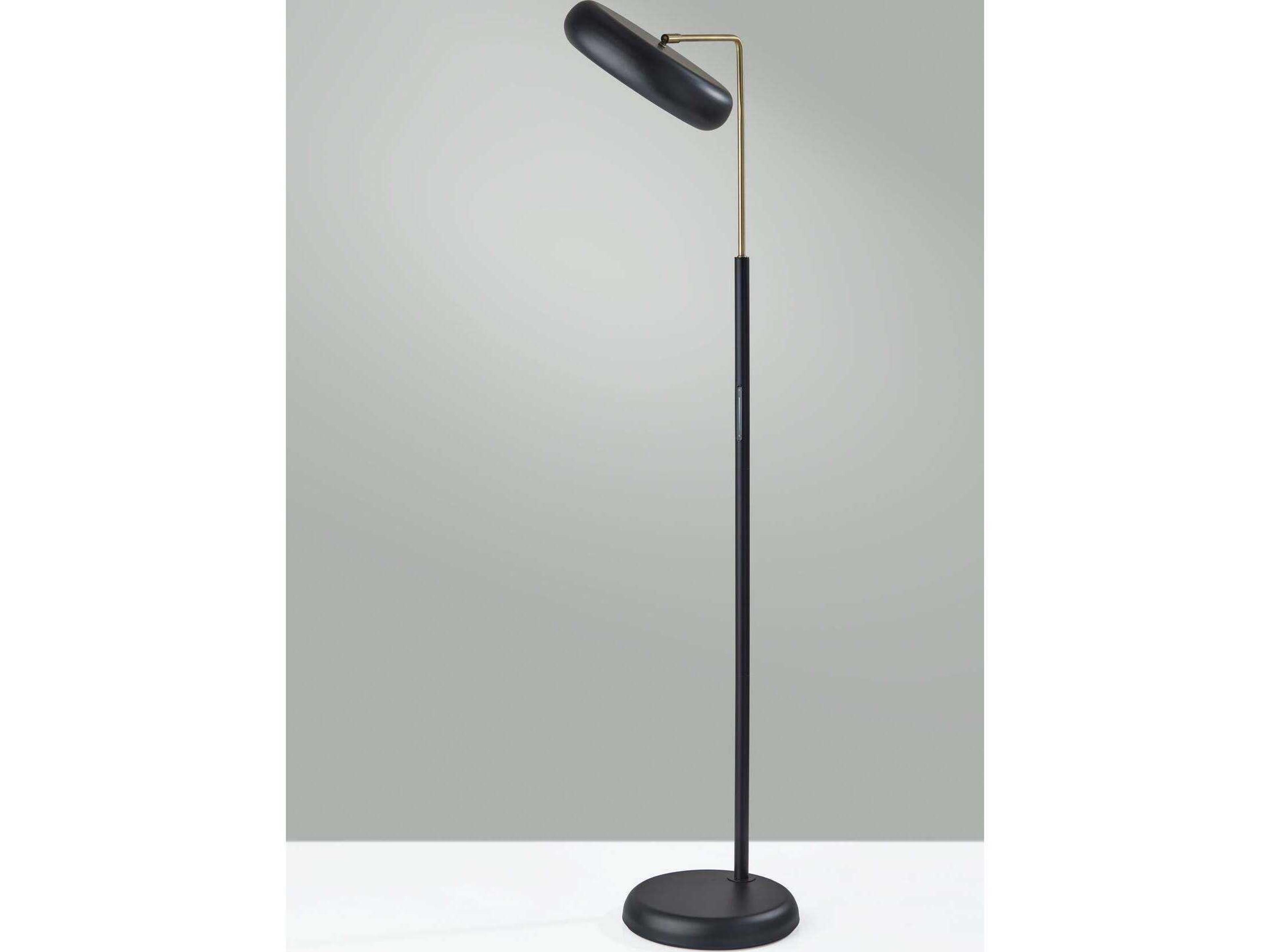 Adesso Lawson Black Metal Floor Lamp