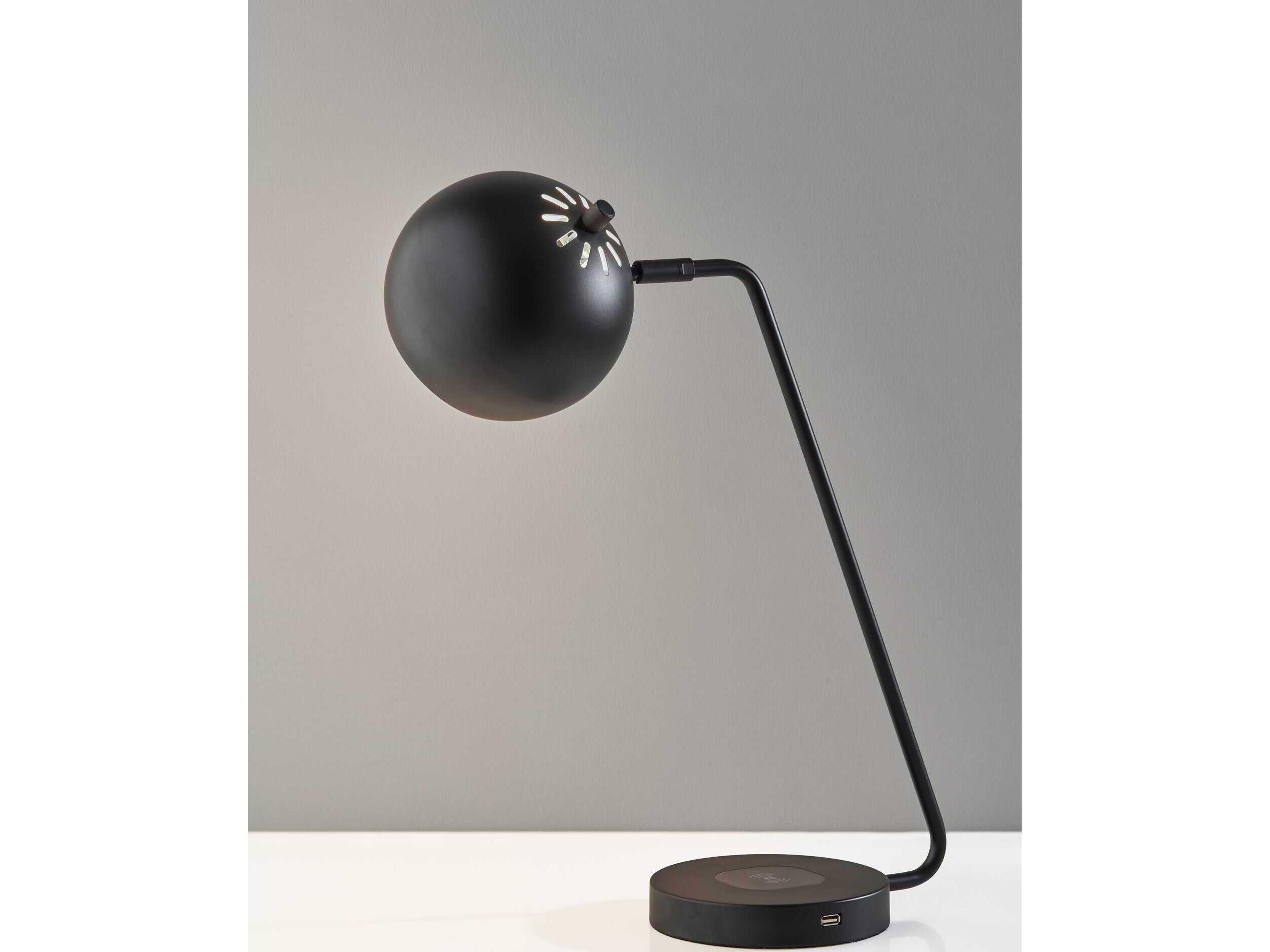 Adesso Emerson Black Painted Metal Desk Lamp