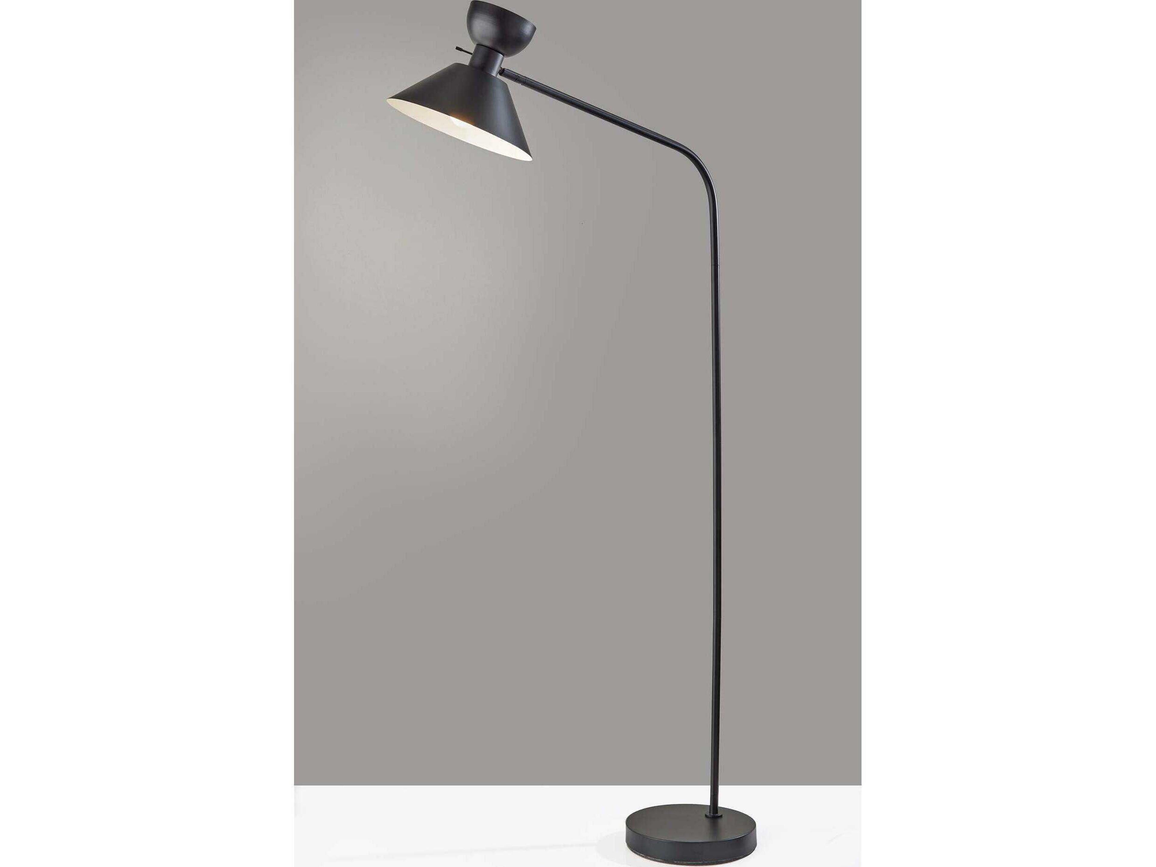 Adesso Duke Black Floor Lamp