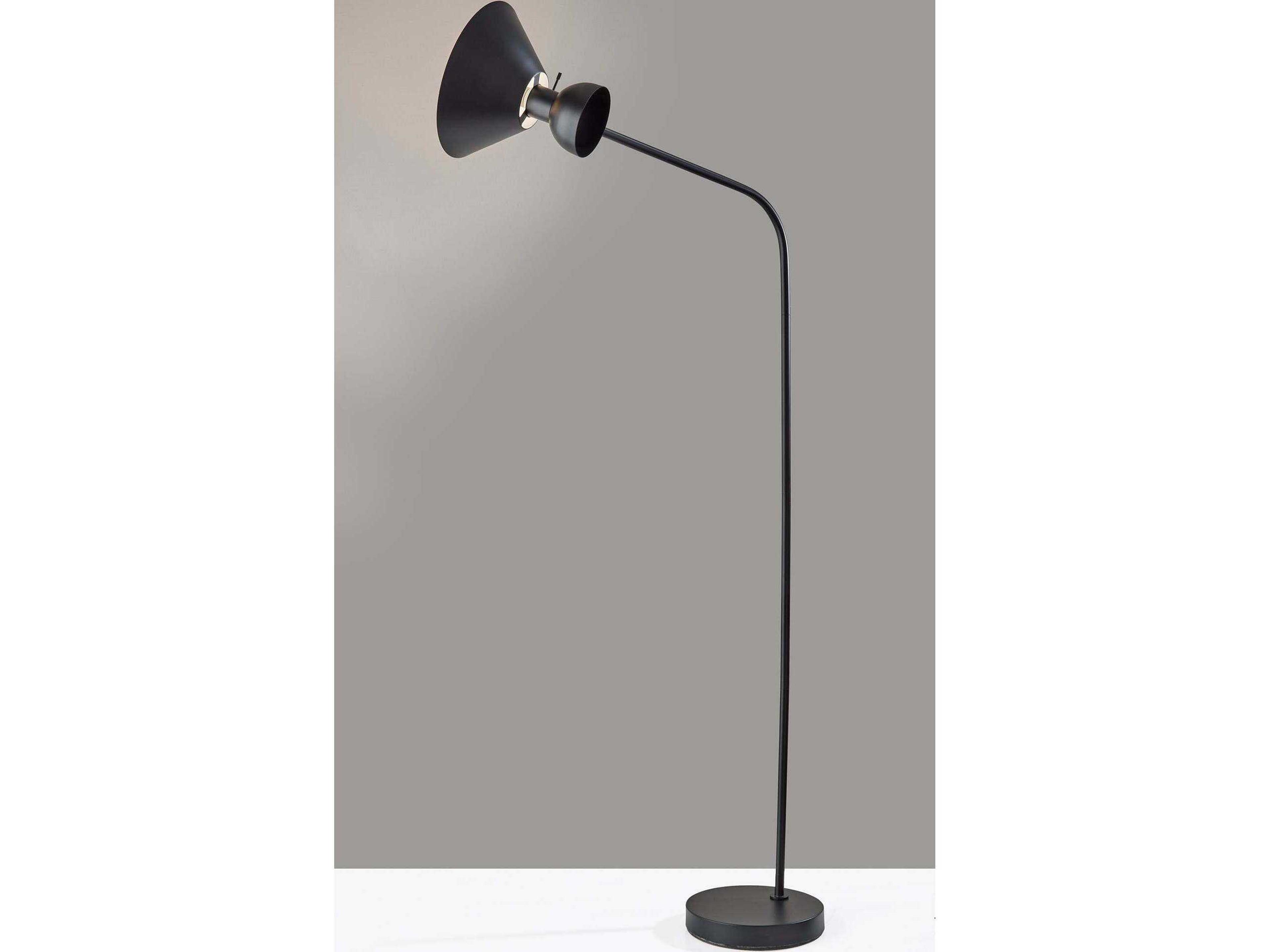 Adesso Duke Black Floor Lamp
