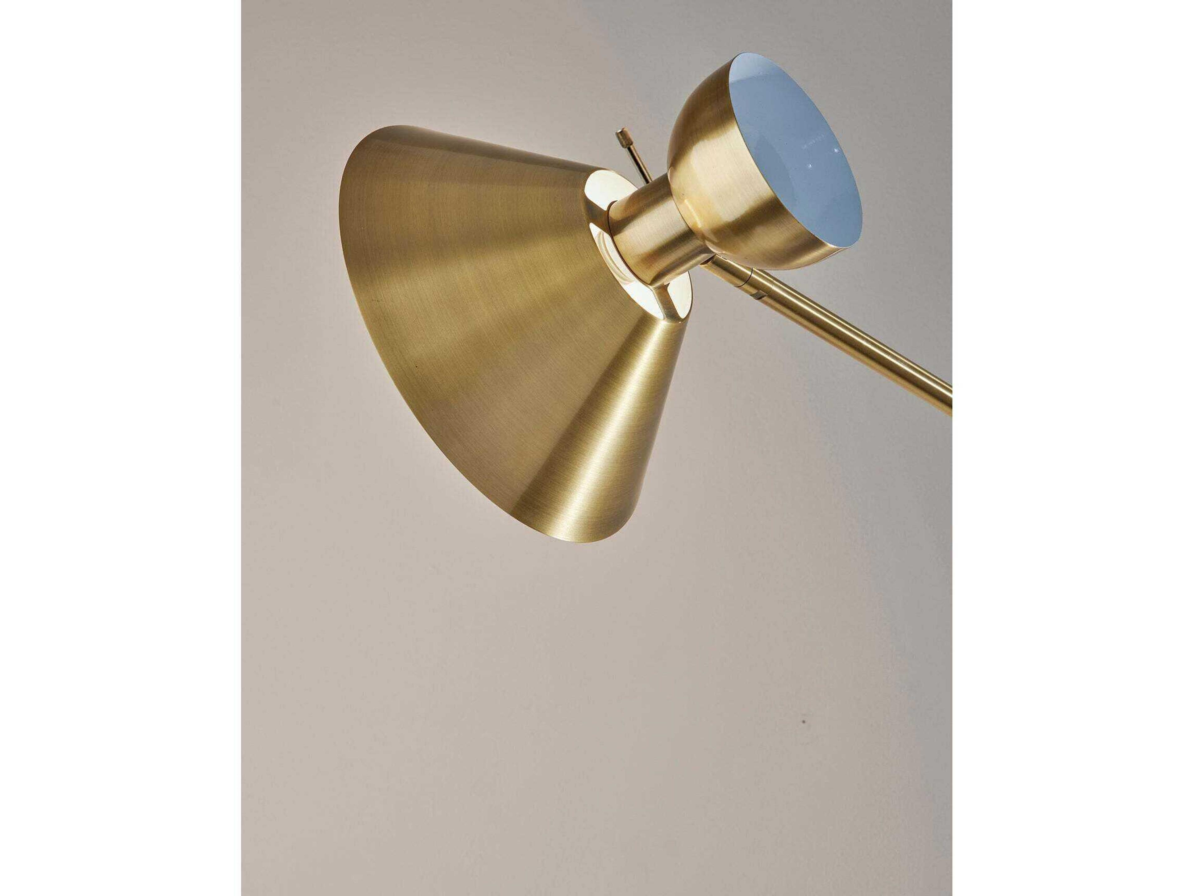 Adesso Duke Antique Brass Floor Lamp