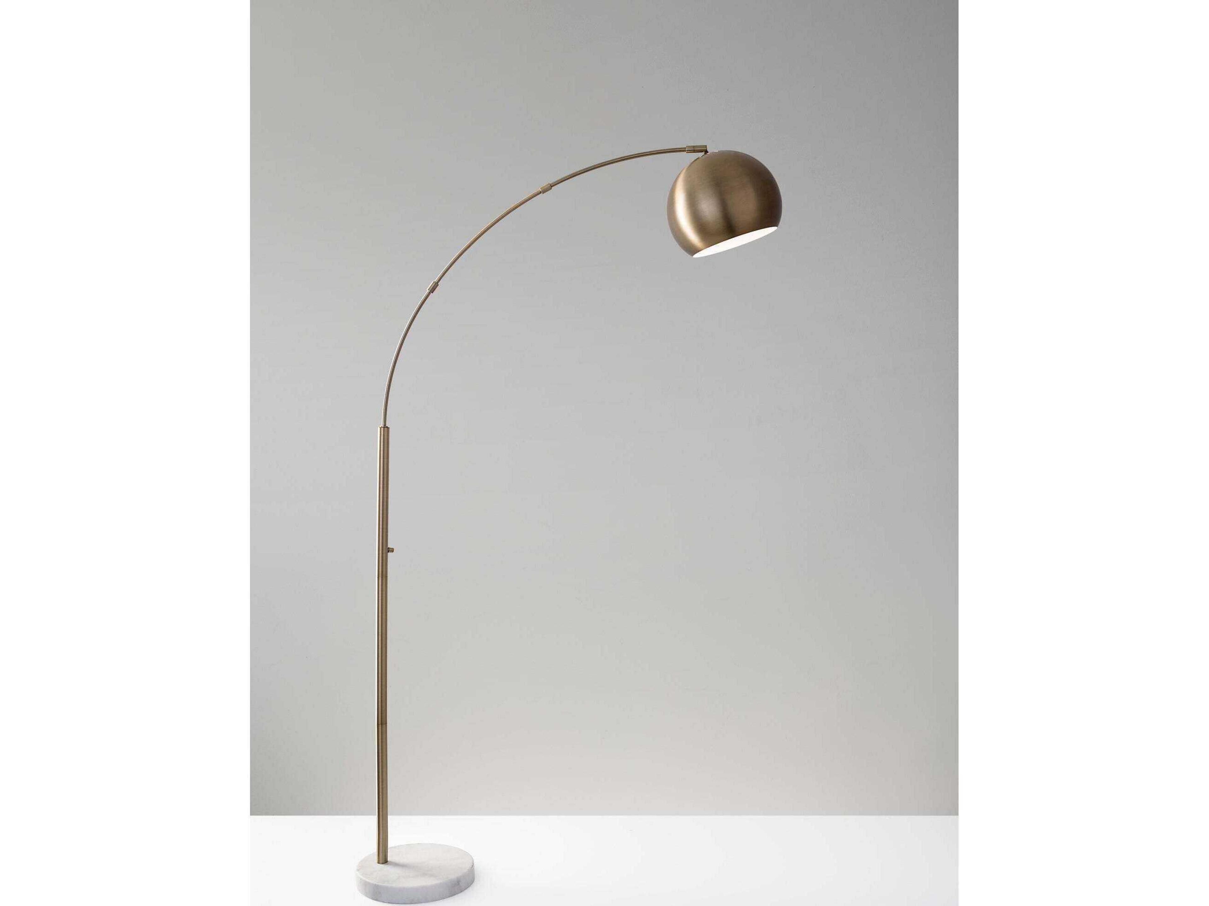 Adesso Astoria Antique Brass Metal Floor Lamp