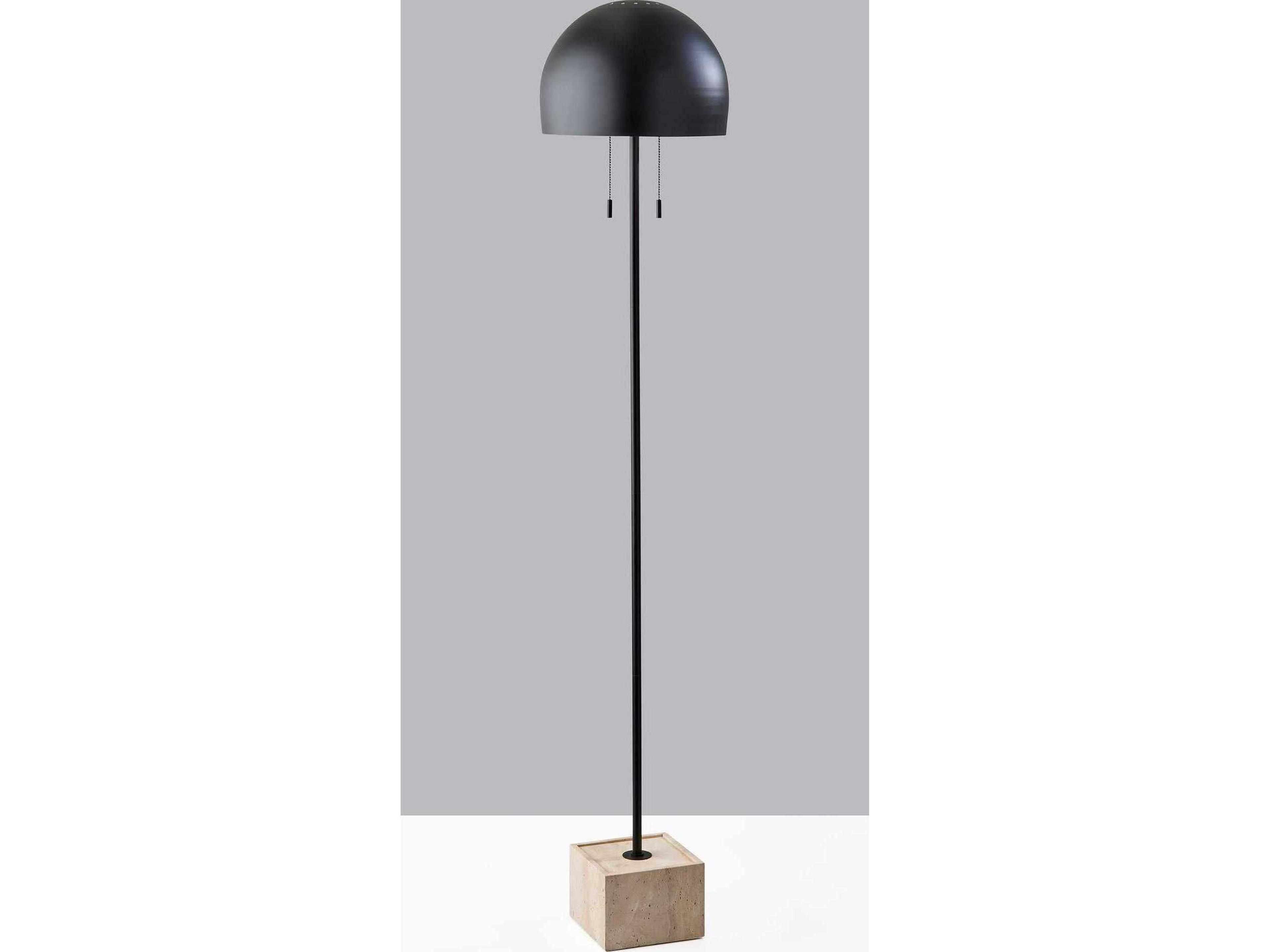Adesso Wilder Black Metal Floor Lamp