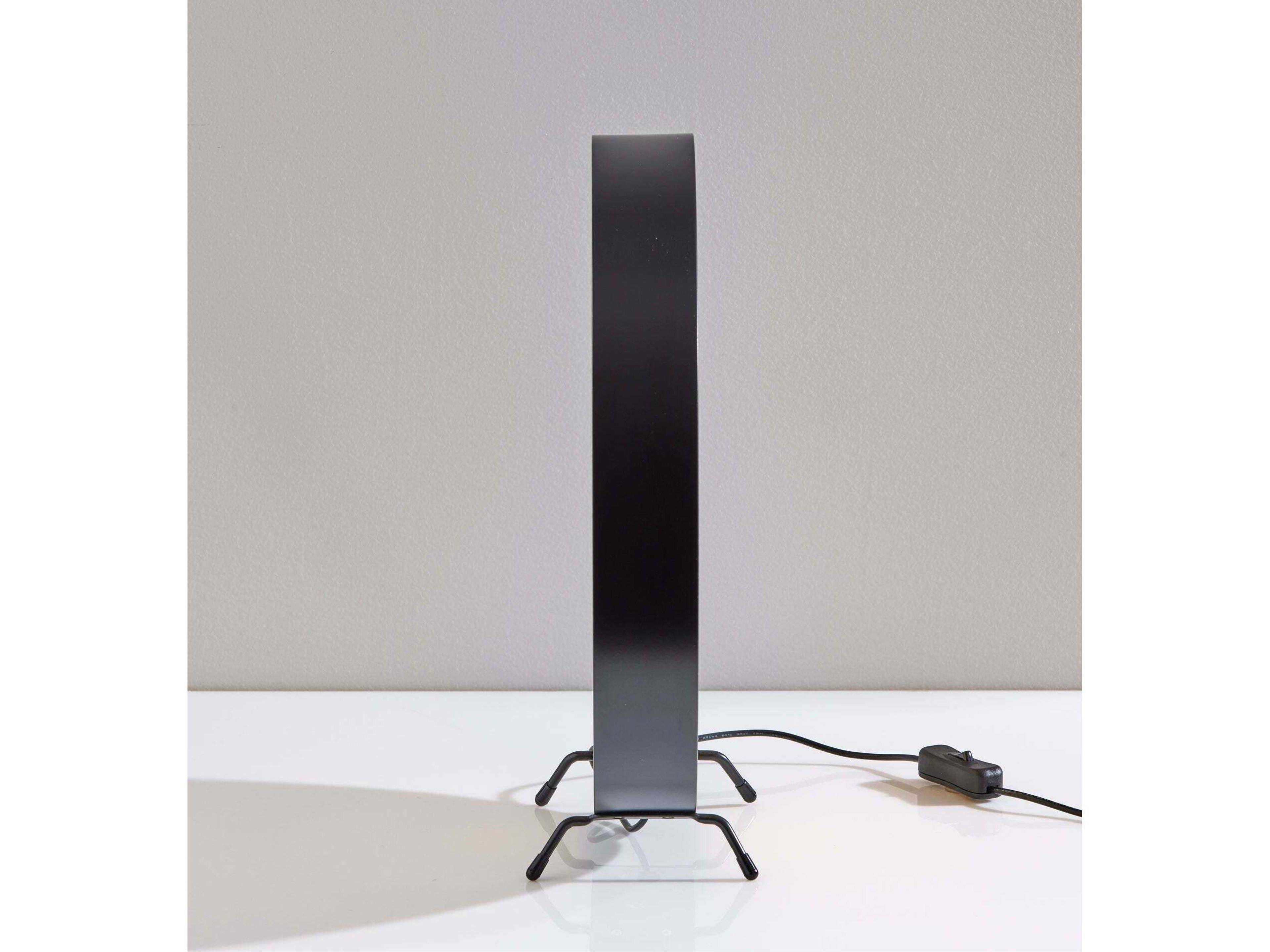 Adesso Atwood Black Plastic Webbed Rattan Table Lamp