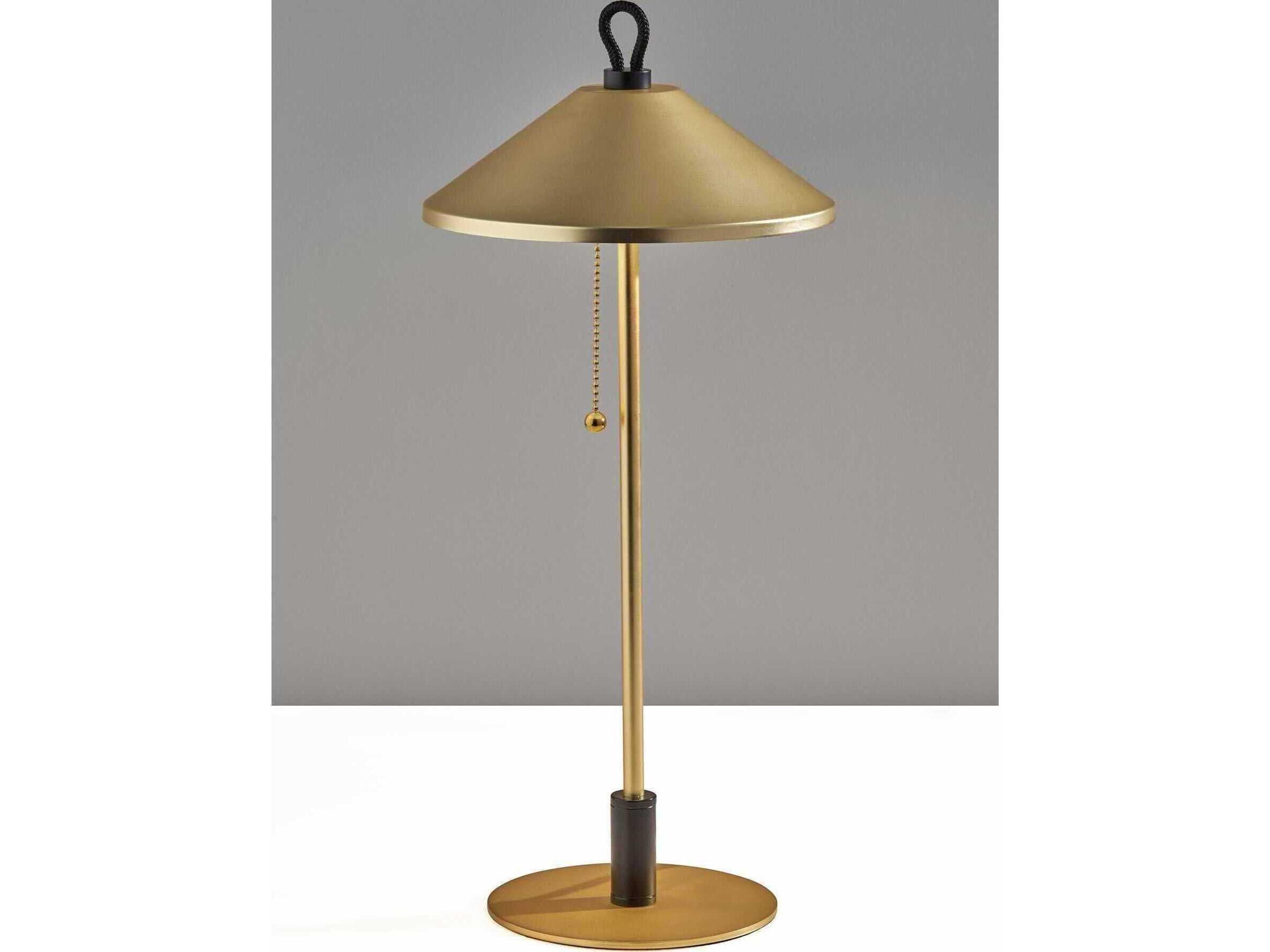 Adesso Kaden Black Brass Table Lamp