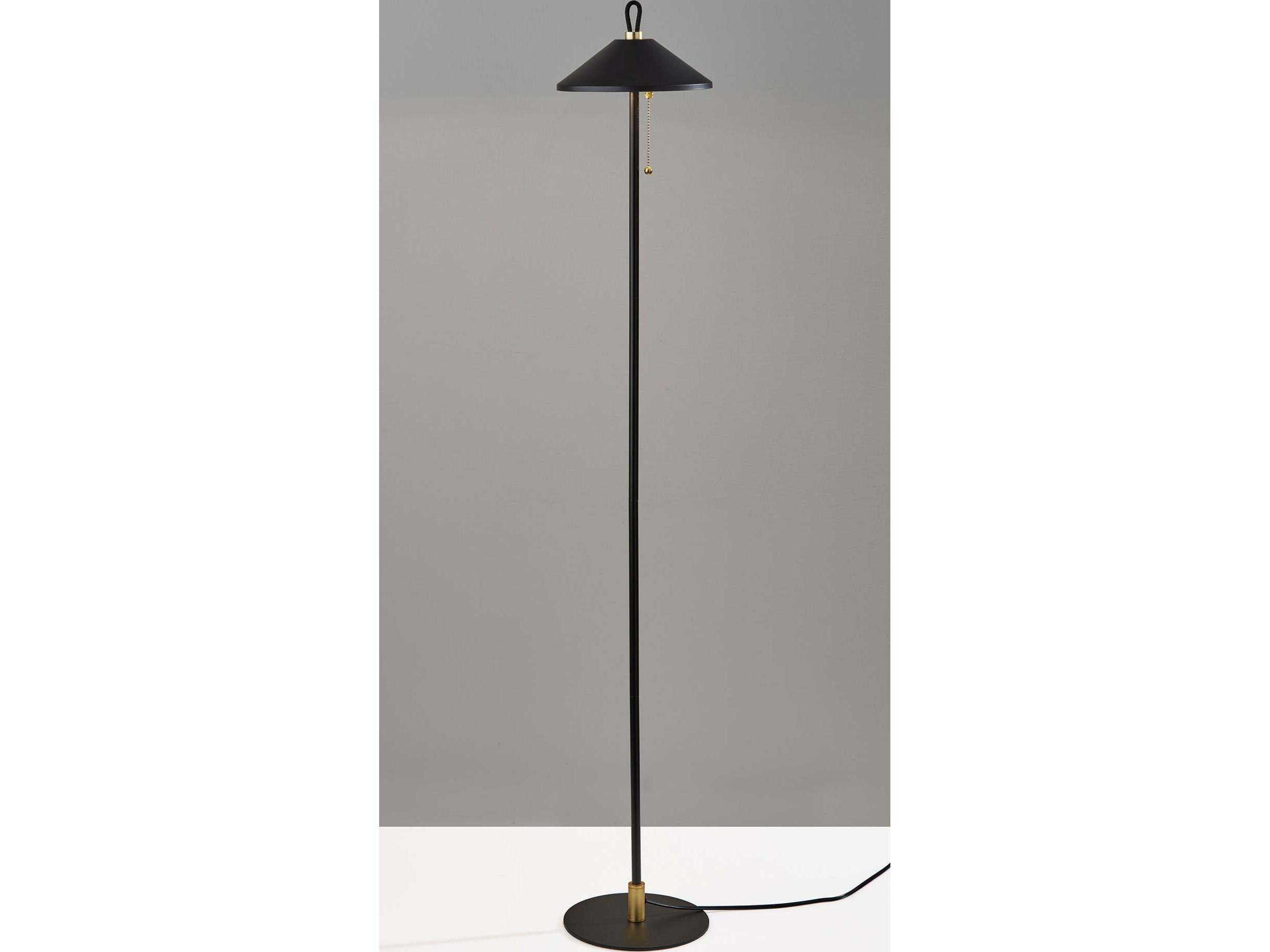 Adesso Kaden Black Floor Lamp