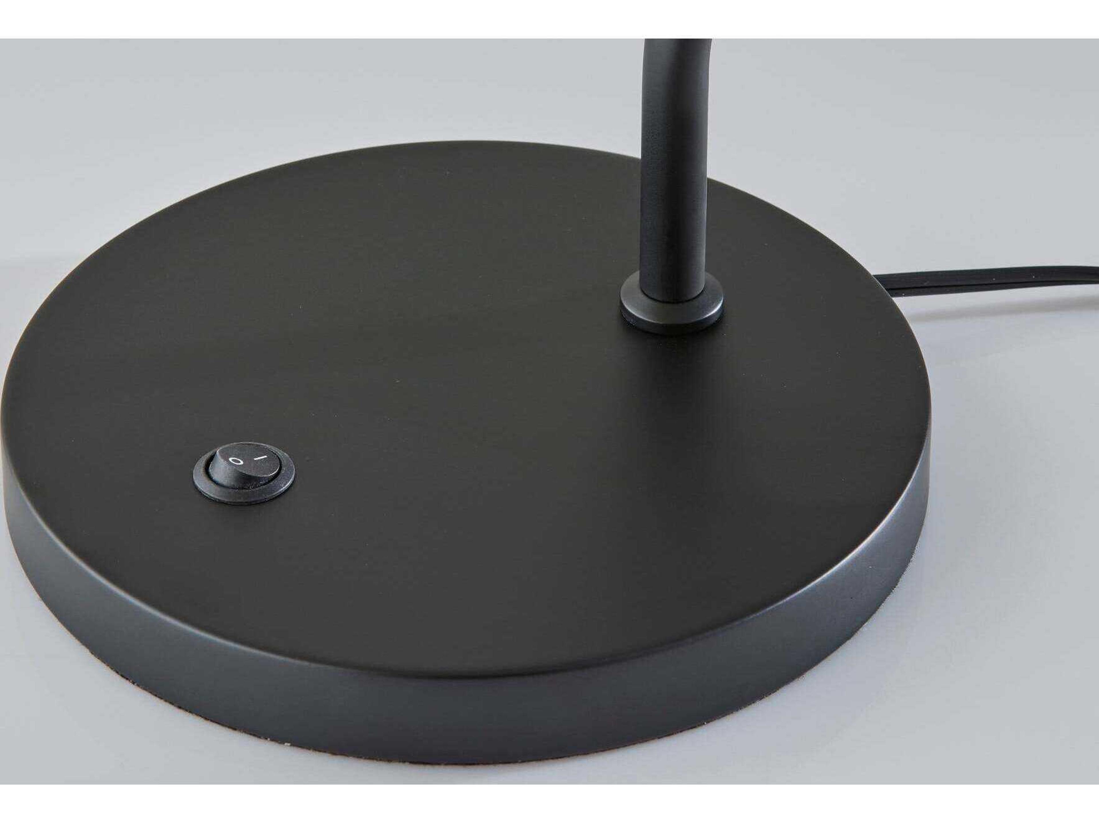 Adesso Lyons Black Natural Woven Paper With Trim Buffet Lamp