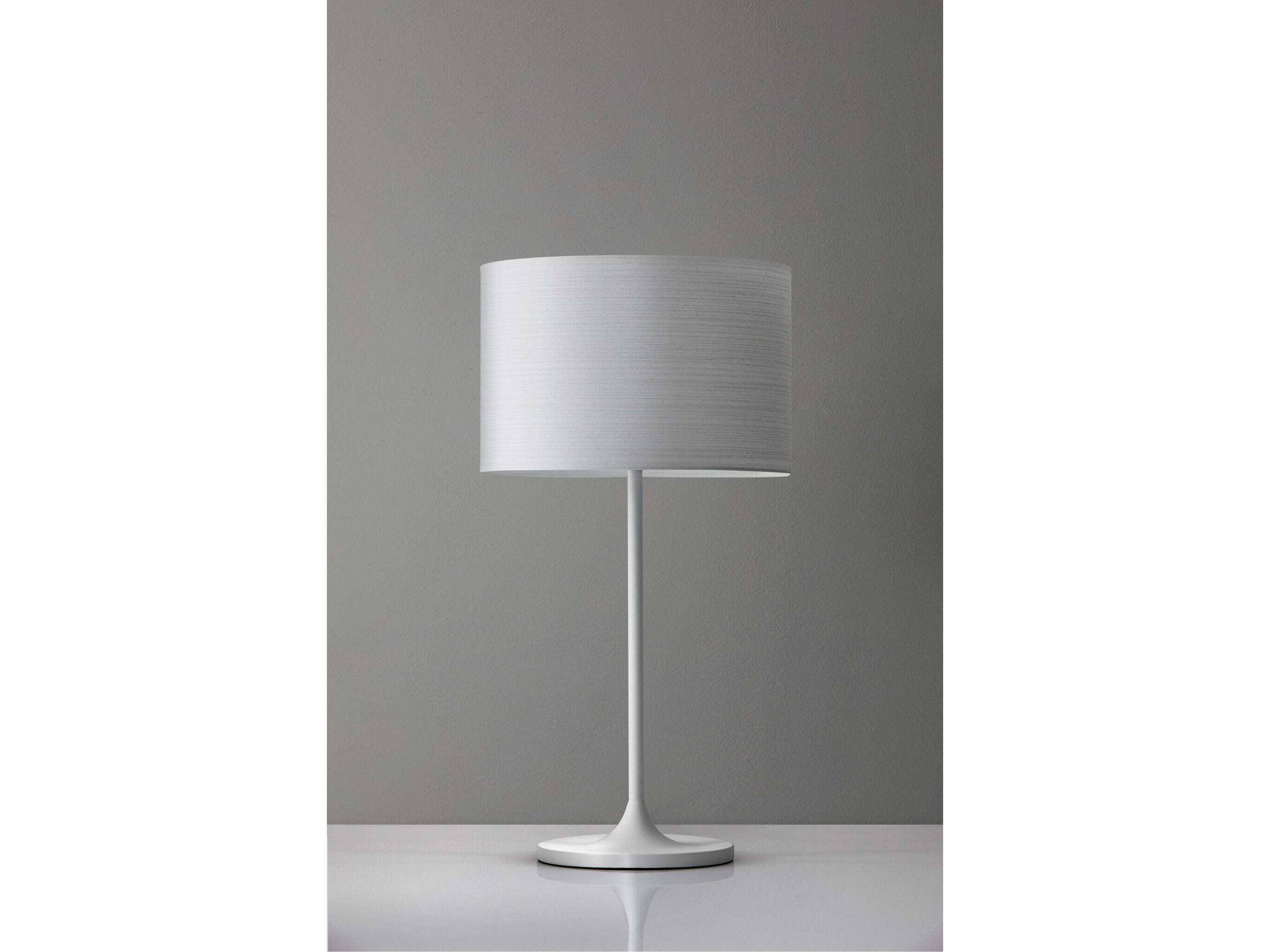 Adesso Oslo White Metal Japanese Paper Table Lamp