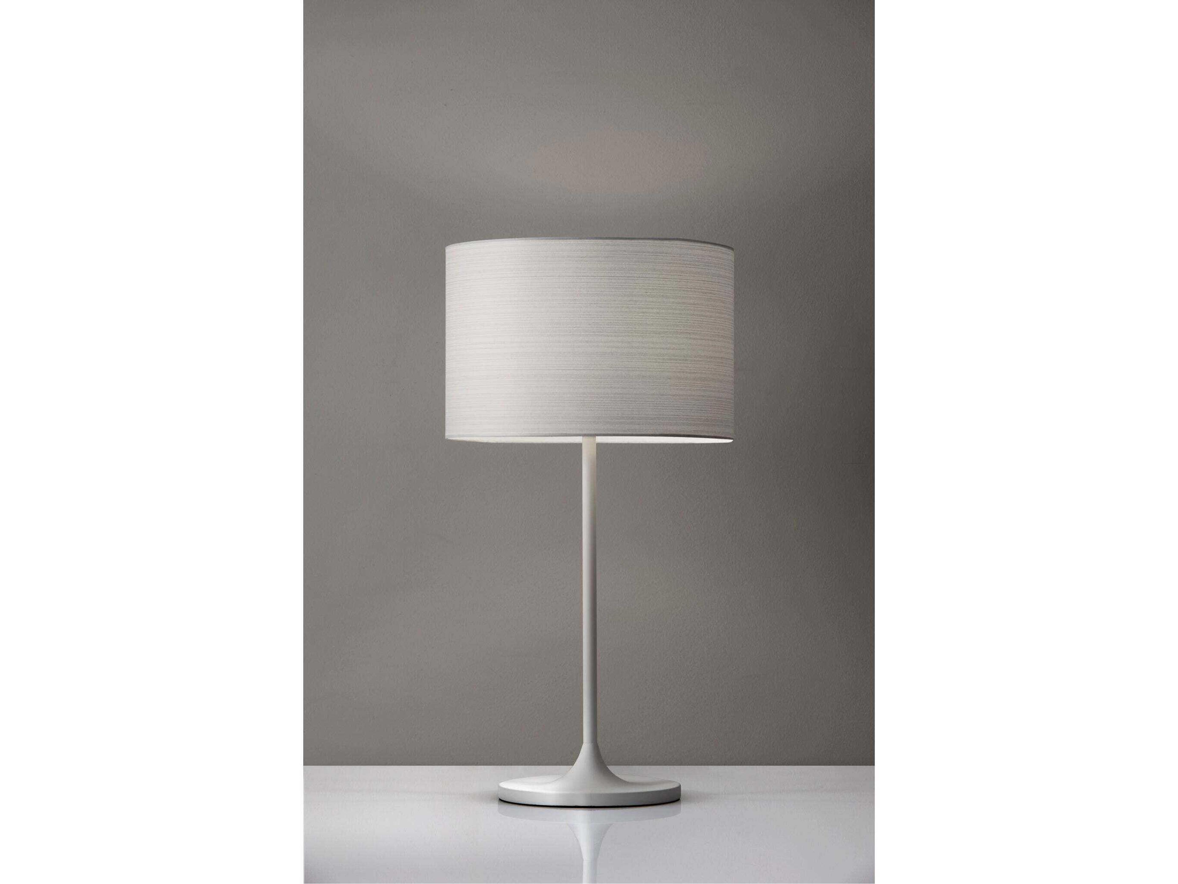 Adesso Oslo White Metal Japanese Paper Table Lamp