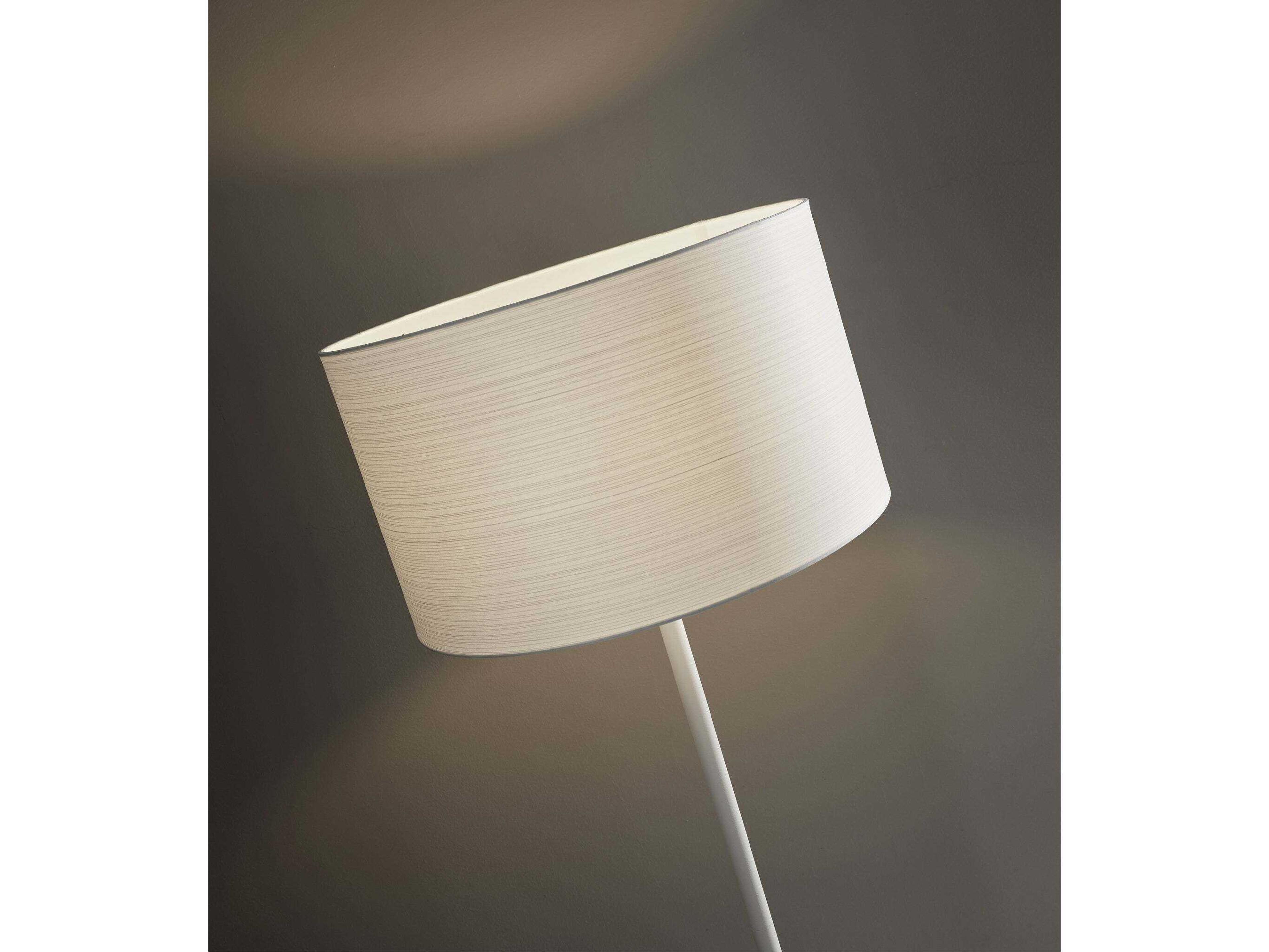 Adesso Oslo White Metal Japanese Paper Floor Lamp