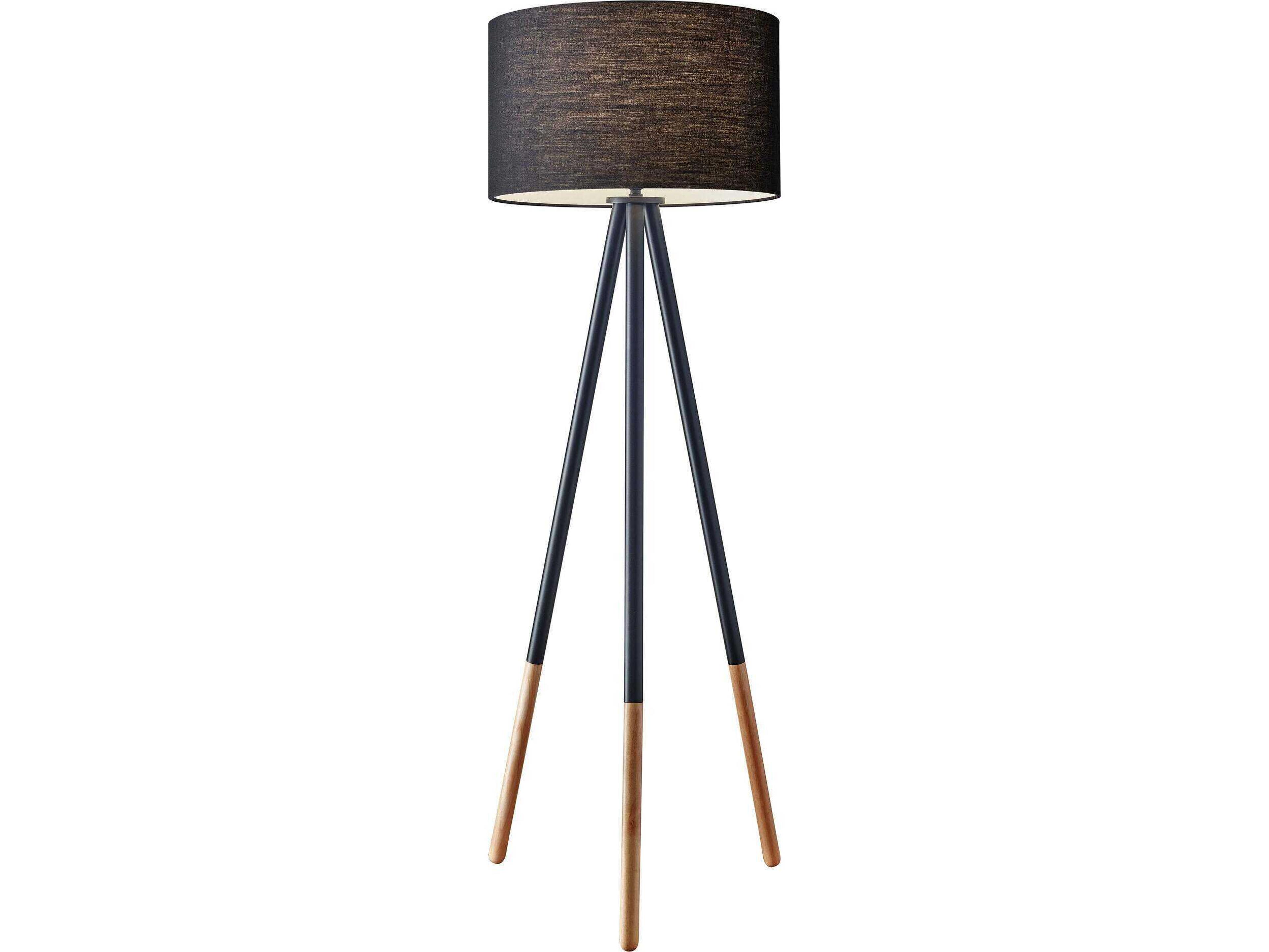 Louise Tripod Floor Lamp Modern Black
