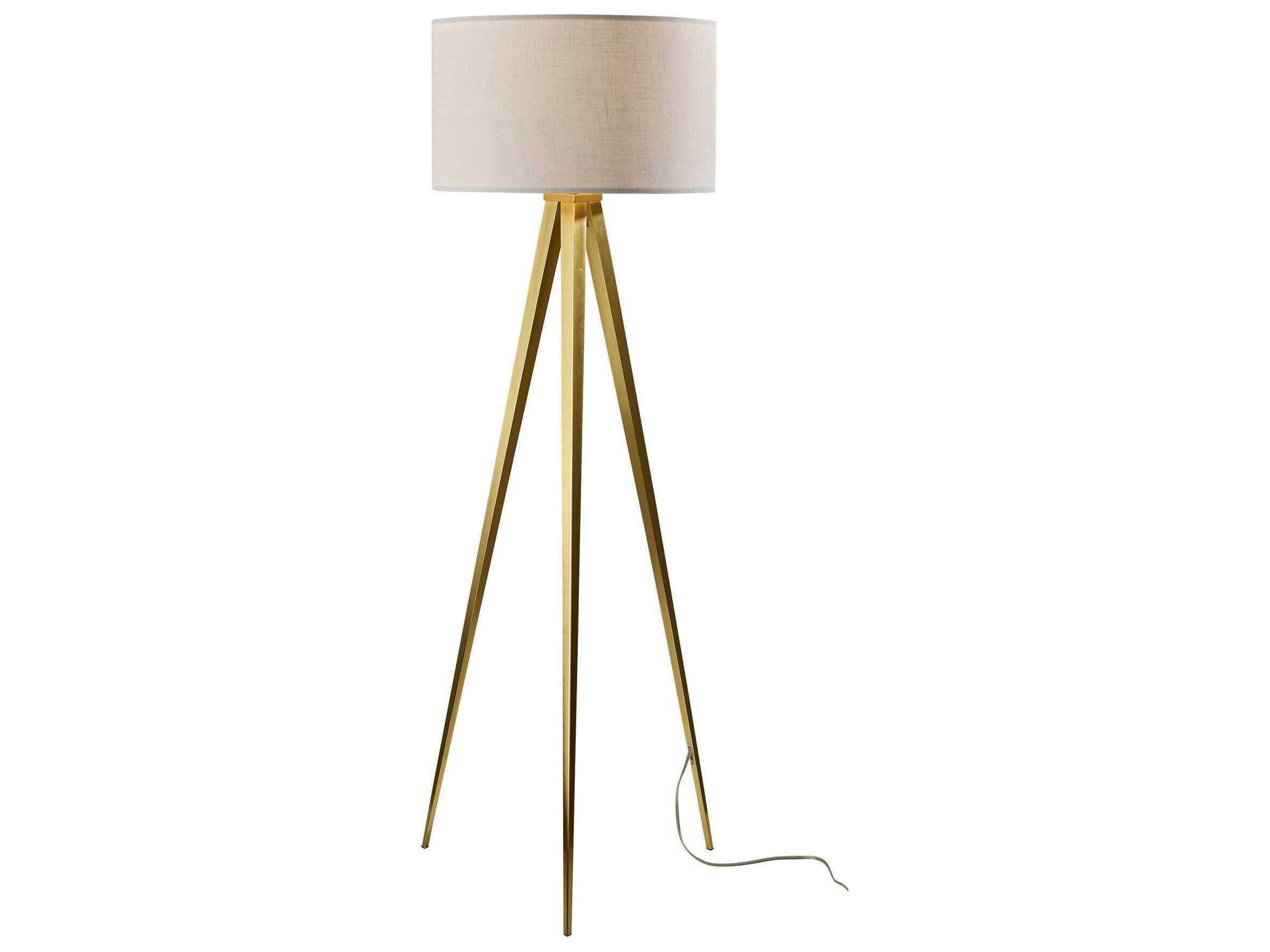 Director Floor Lamp in Antique Brass