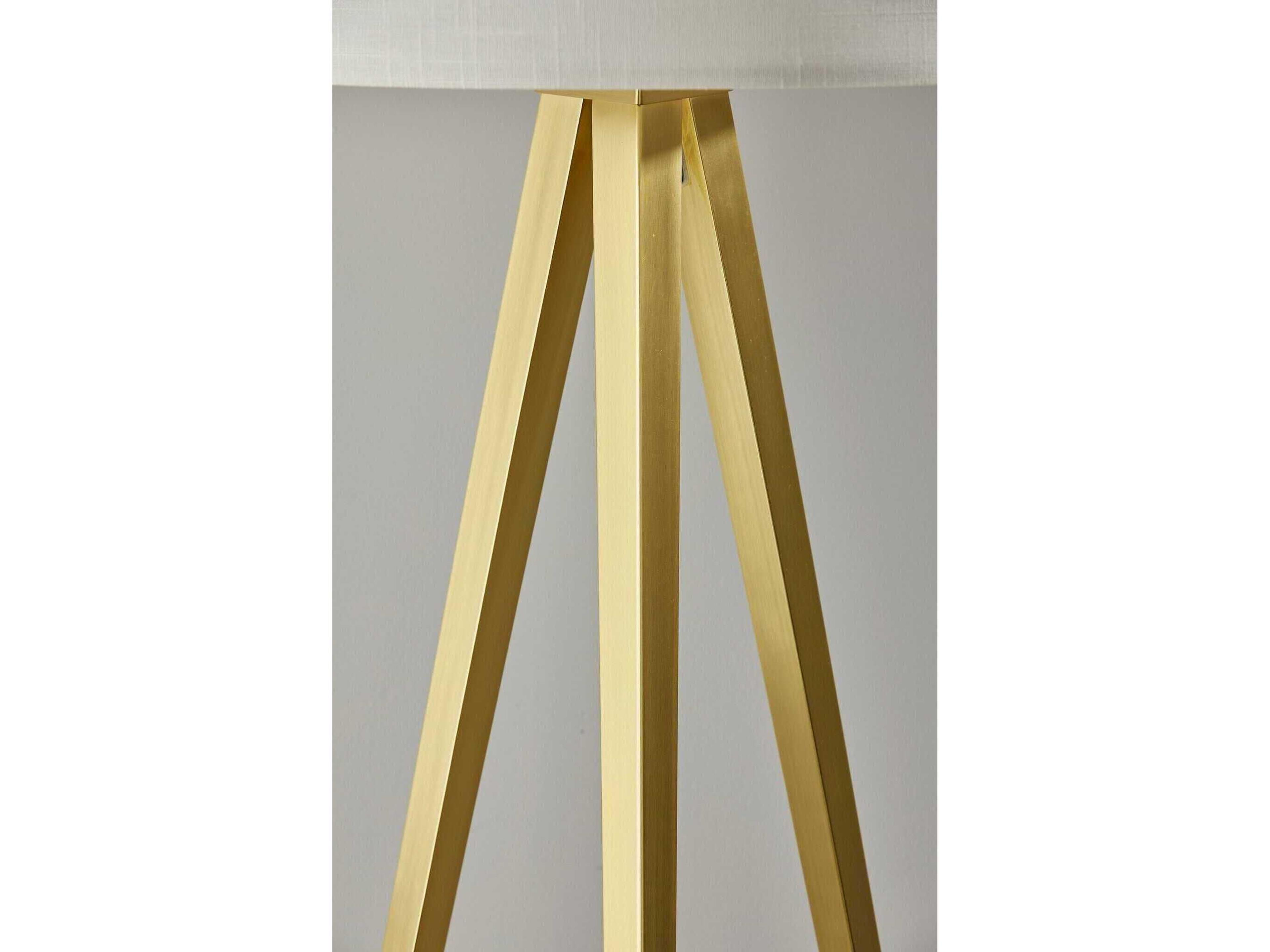 Adesso Director Antique Brass Floor Lamp