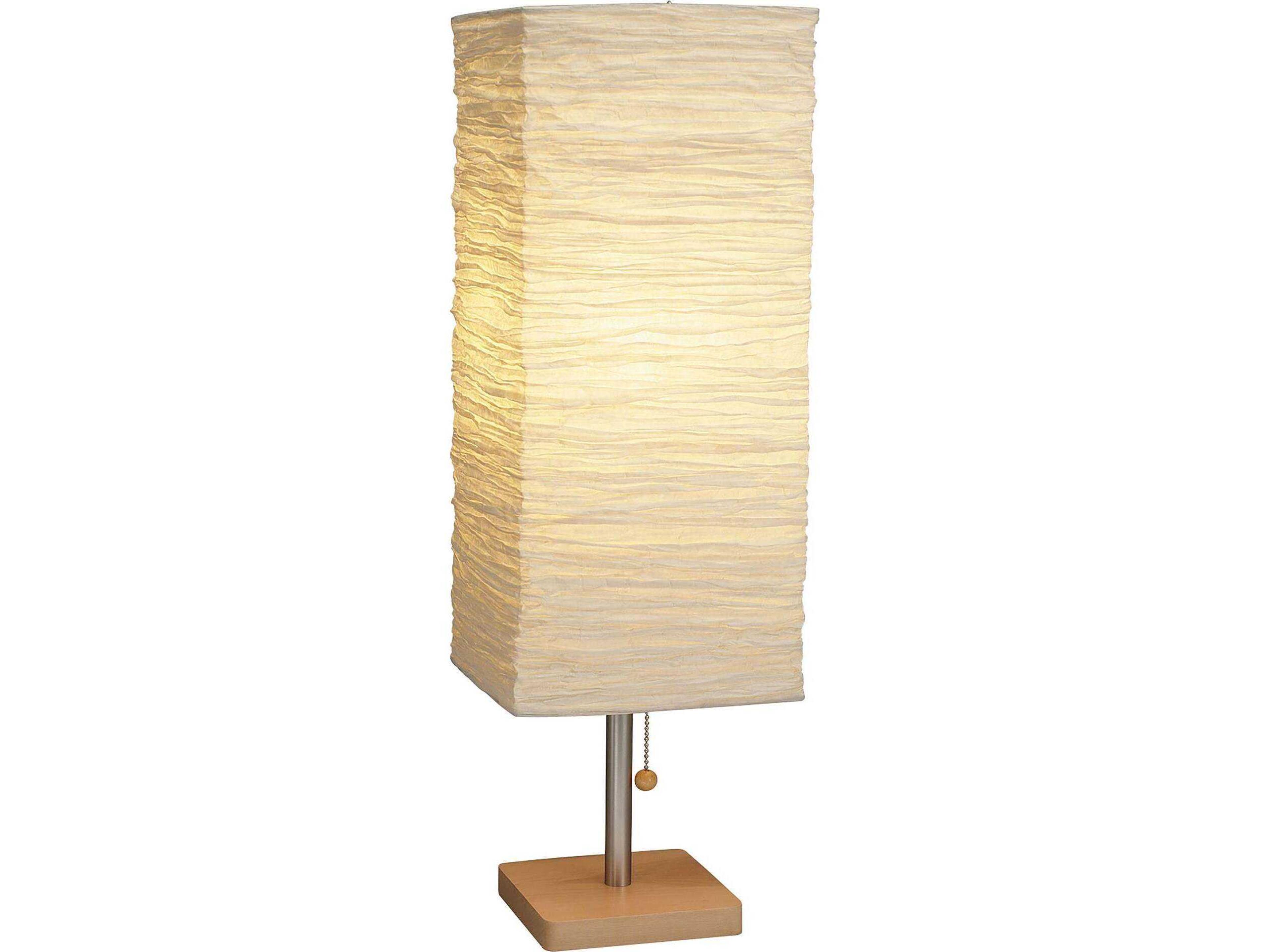Dune Table Lamp with Natural Wood Base