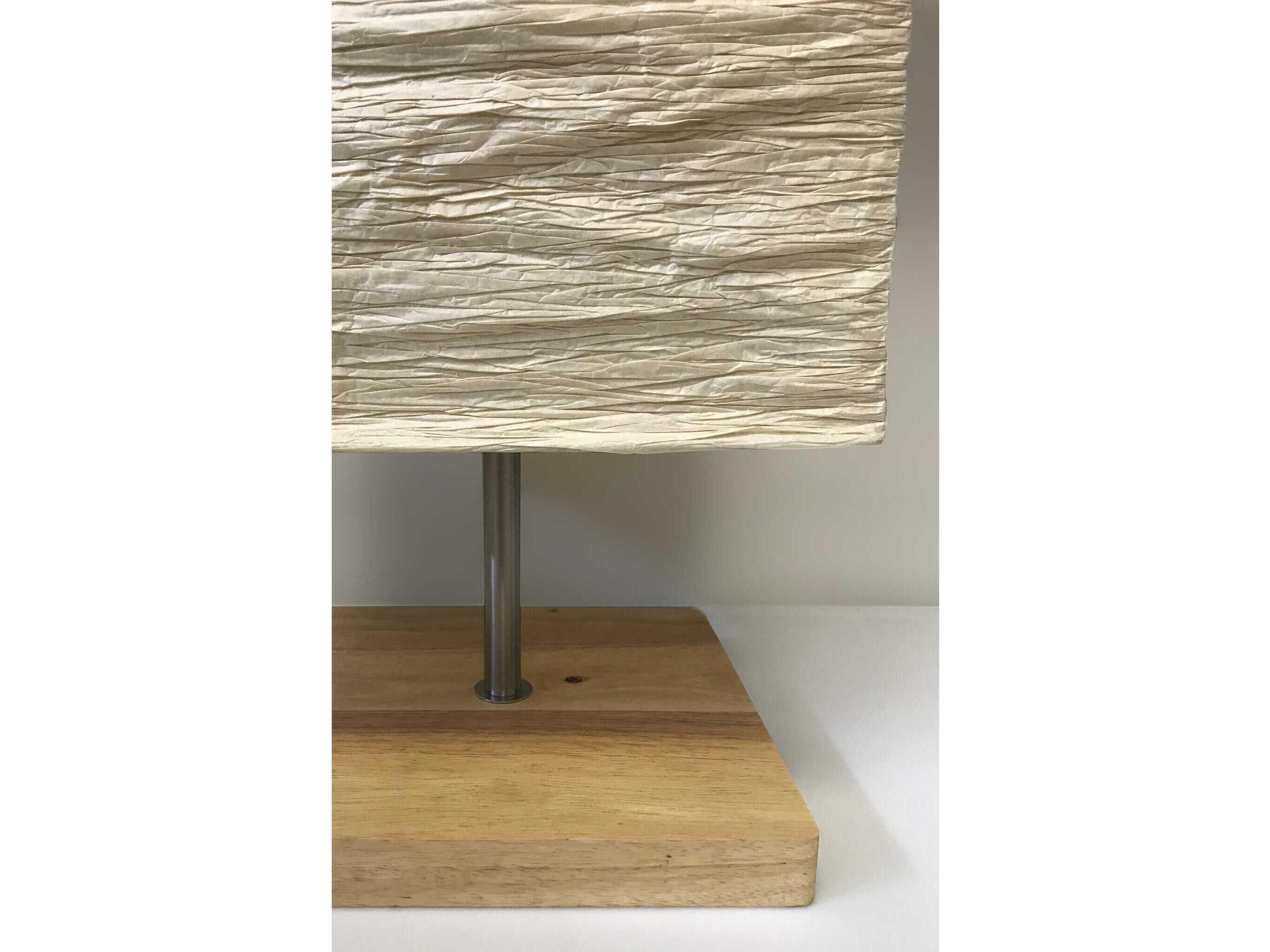 Adesso Dune Natural Brushed Steel Collapsible Crinkle Paper Off White Floor Lamp