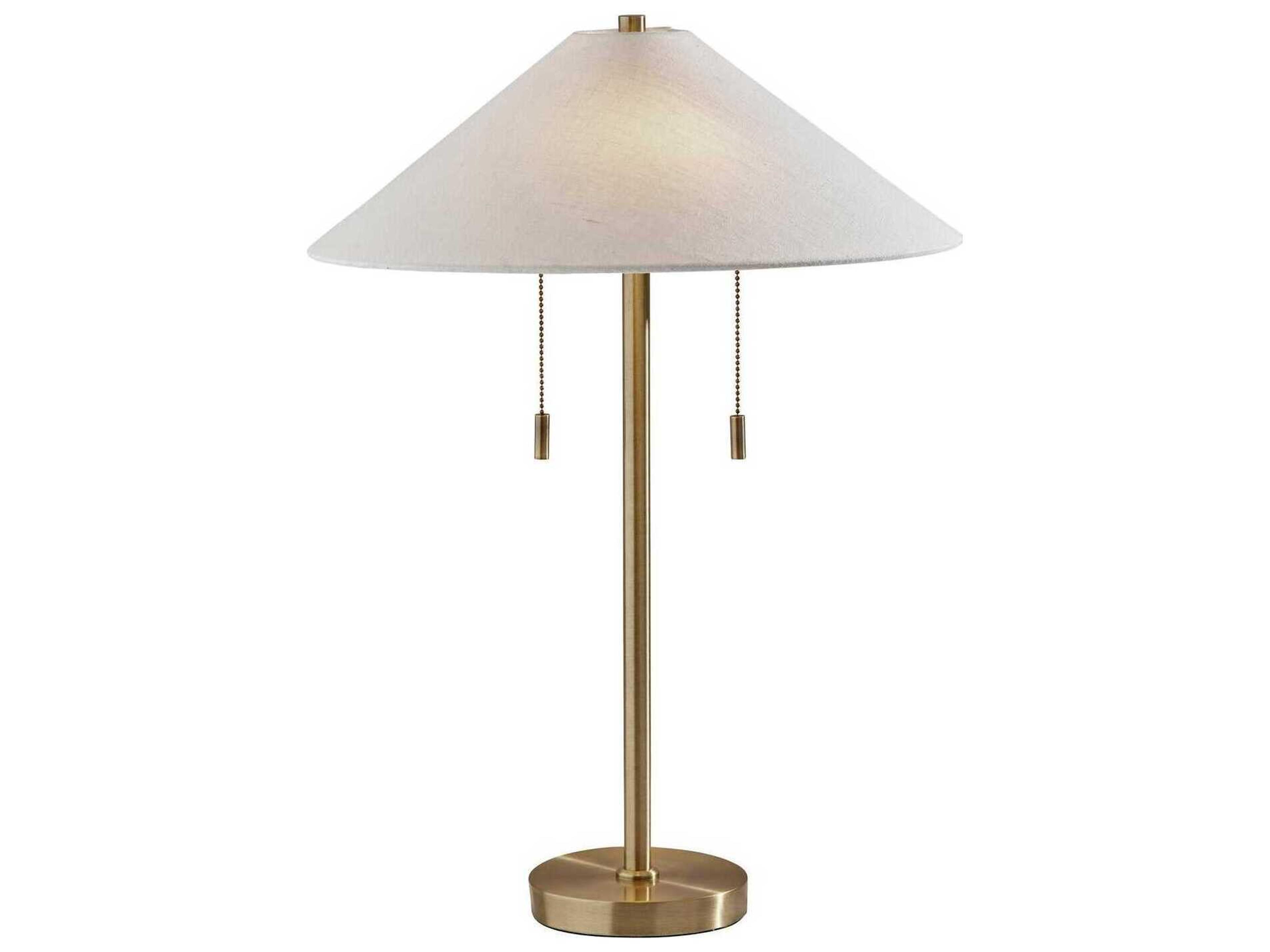 Adesso Claremont Antique Brass Table Lamp