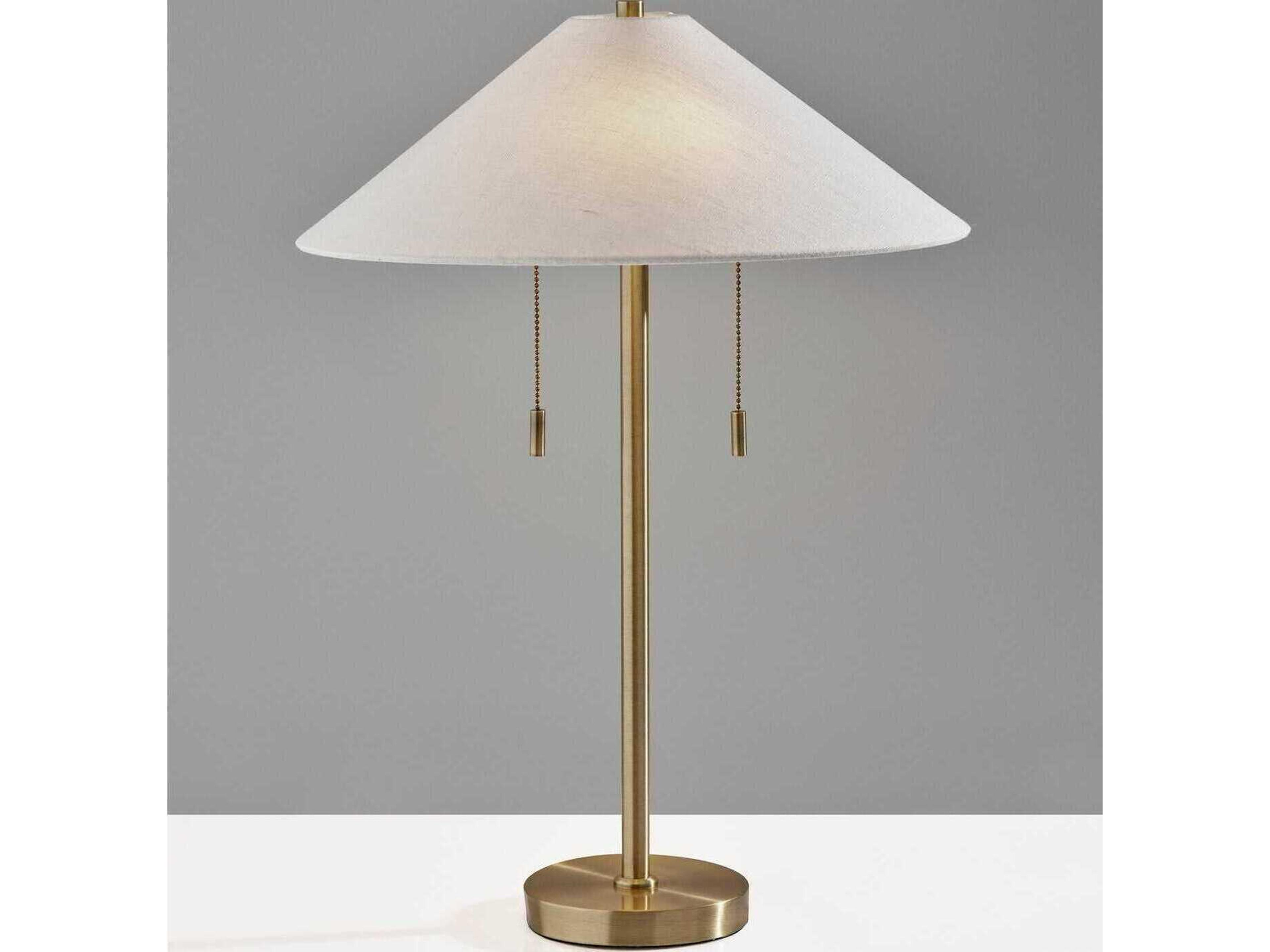 Adesso Claremont Antique Brass Table Lamp