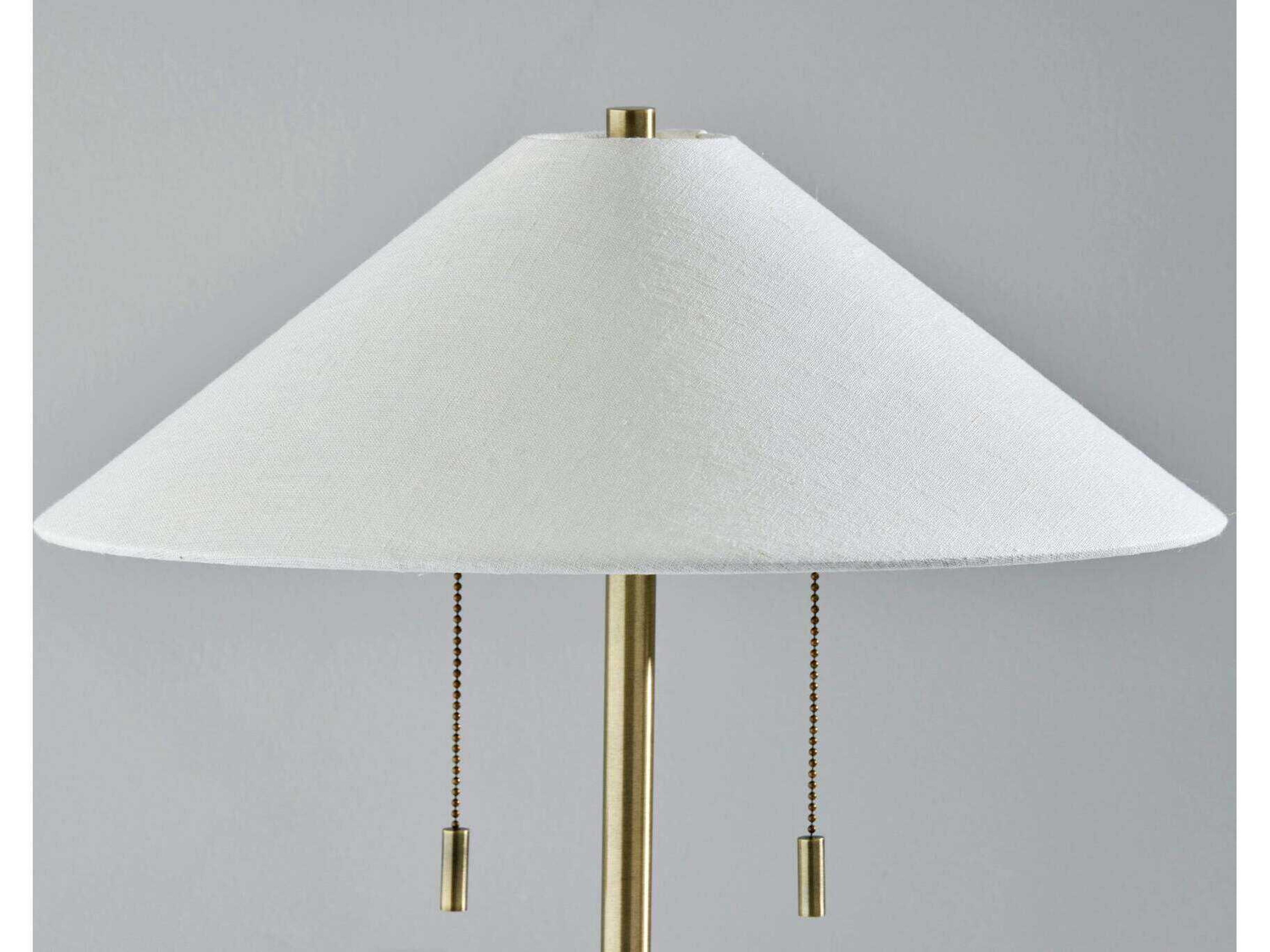 Adesso Claremont Antique Brass Table Lamp