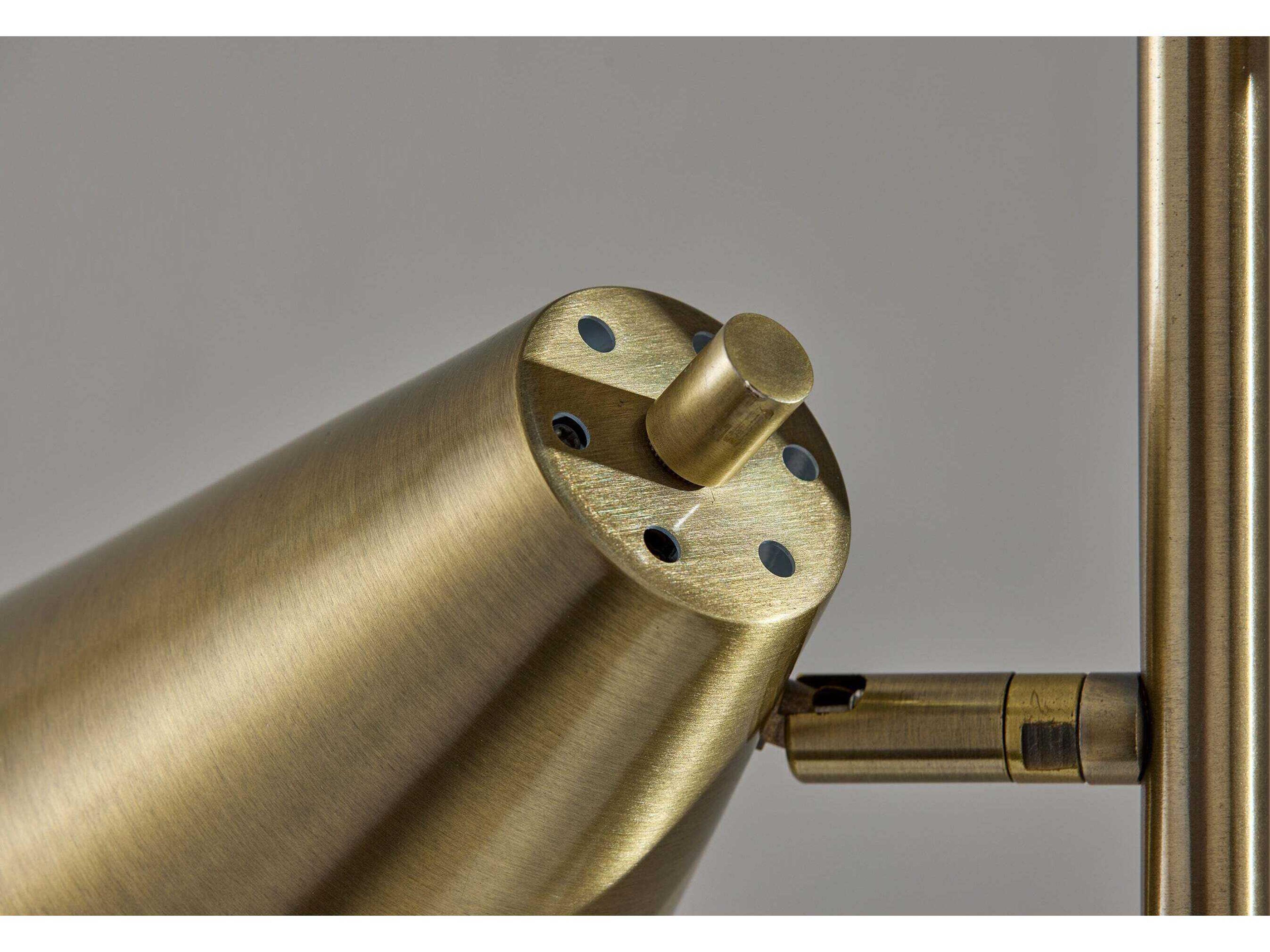 Adesso Josephine Antique Brass Metal Floor Lamp