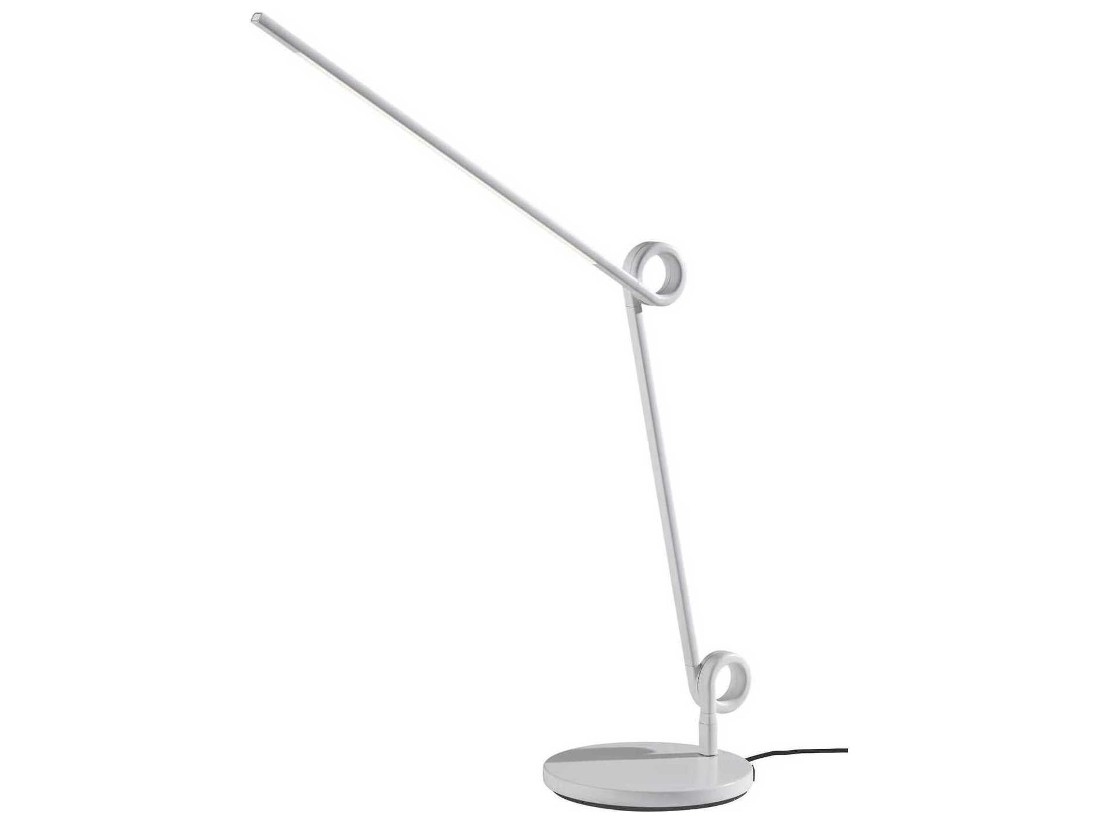 Knot LED Desk Lamp in White with USB Ports