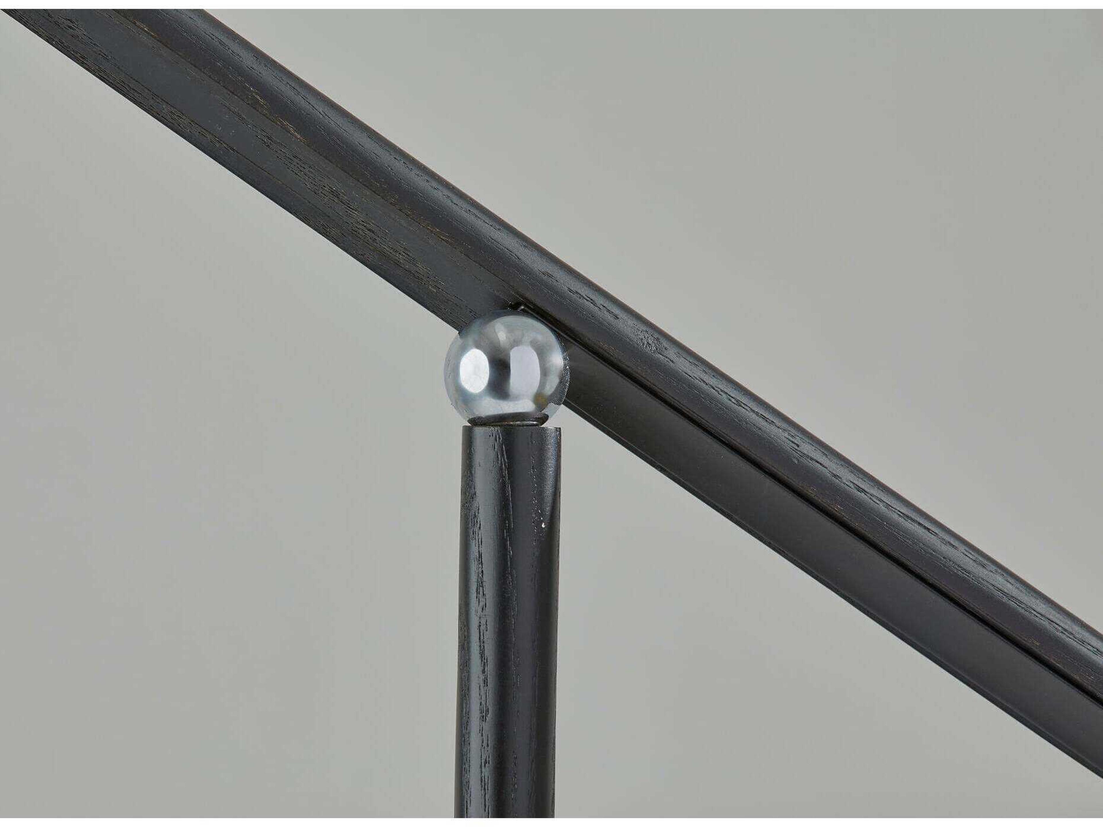 Adesso Gravity Black Ash Wood Floor Lamp