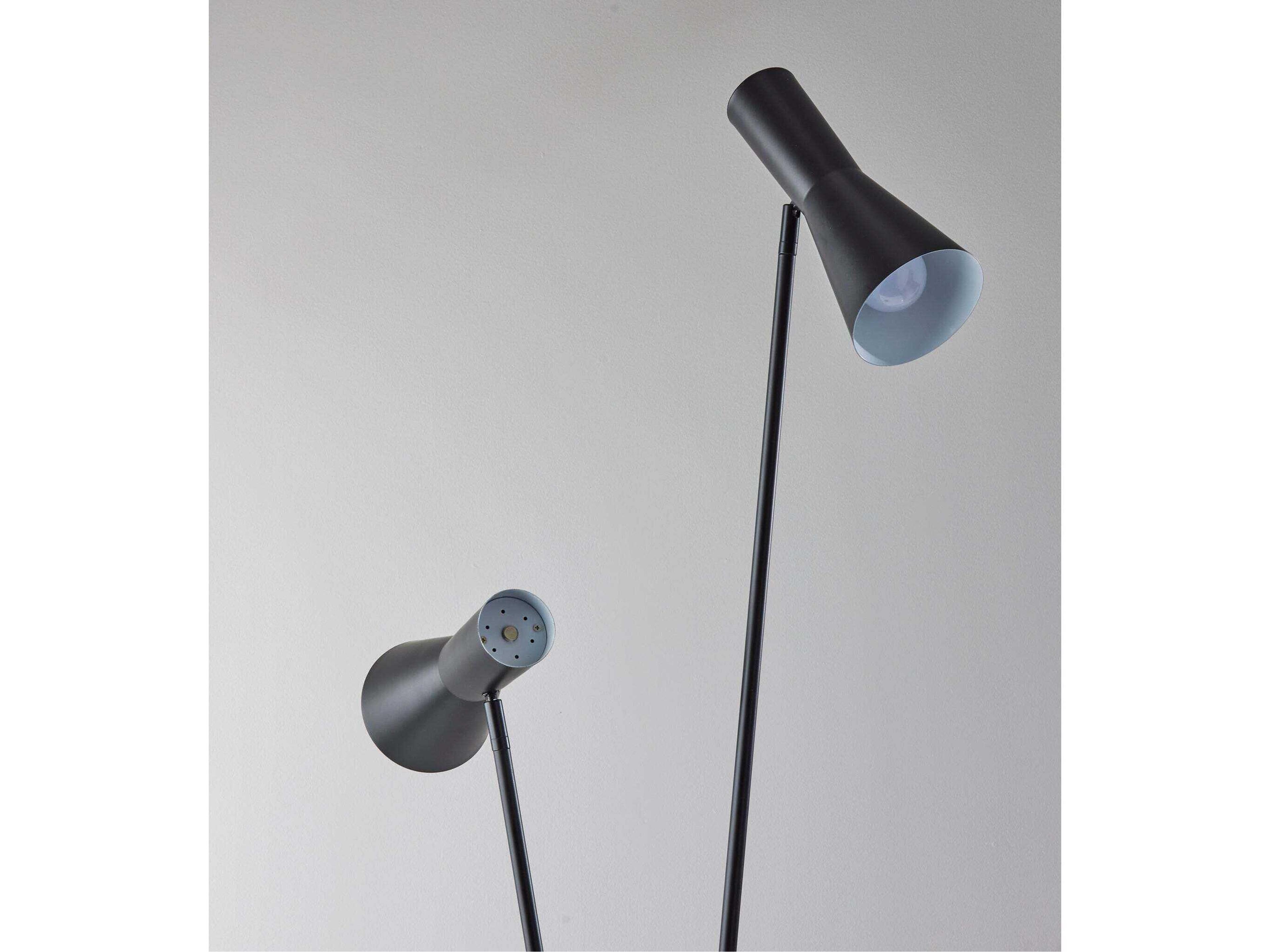 Adesso Bond Black Floor Lamp