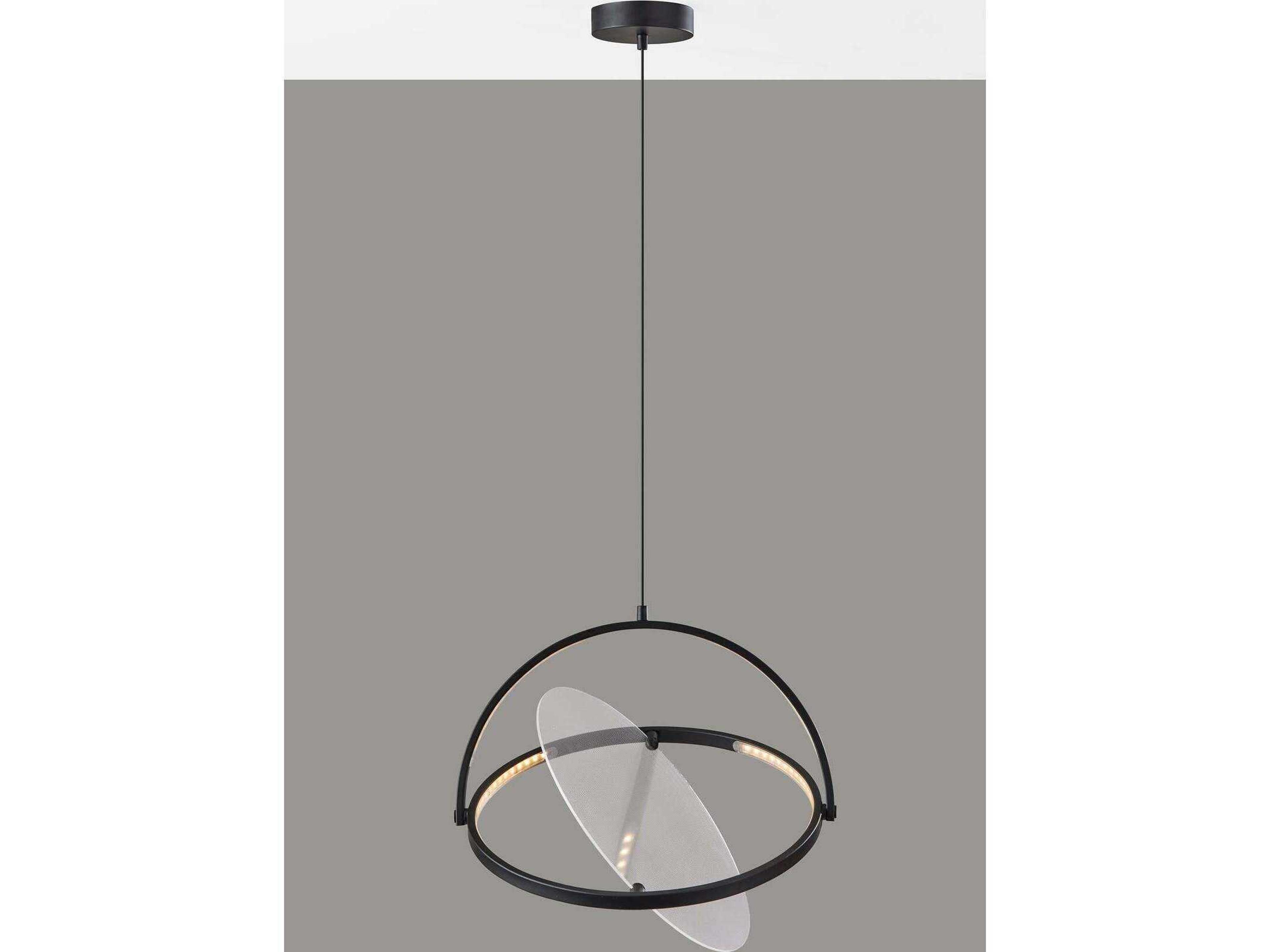 Adesso Orsa Black Geometric Pendant