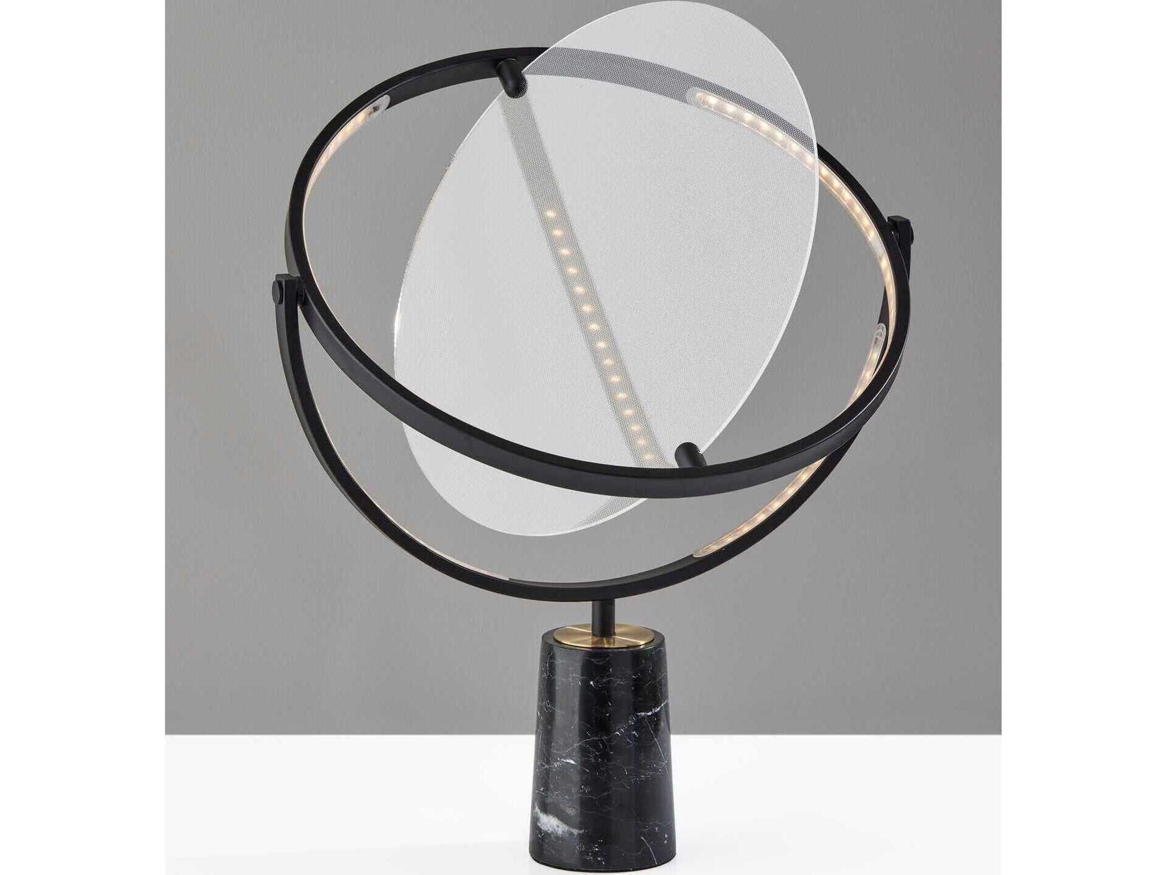 Adesso Orsa Black Frosted Diffuser Table Lamp