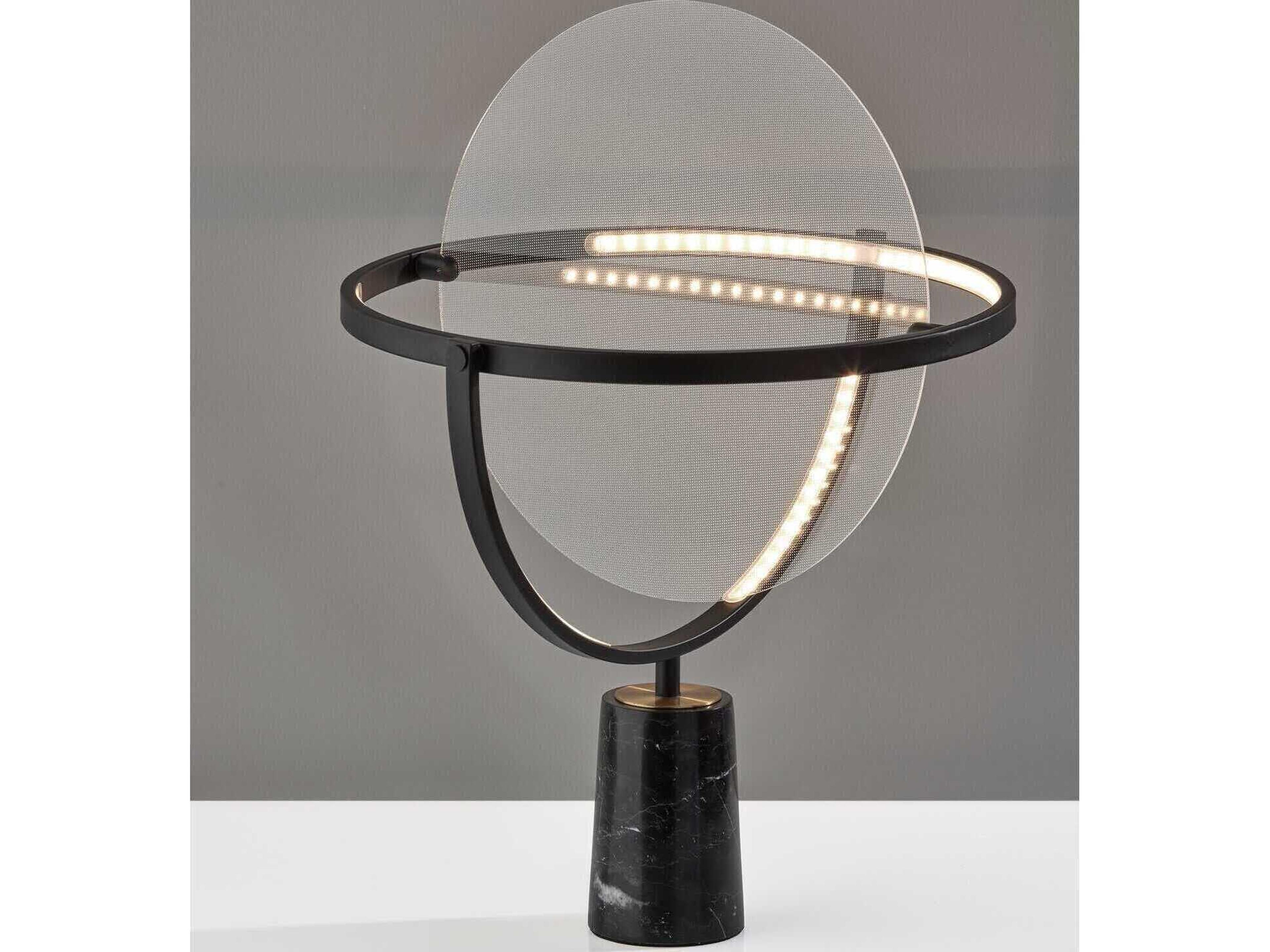 Adesso Orsa Black Frosted Diffuser Table Lamp