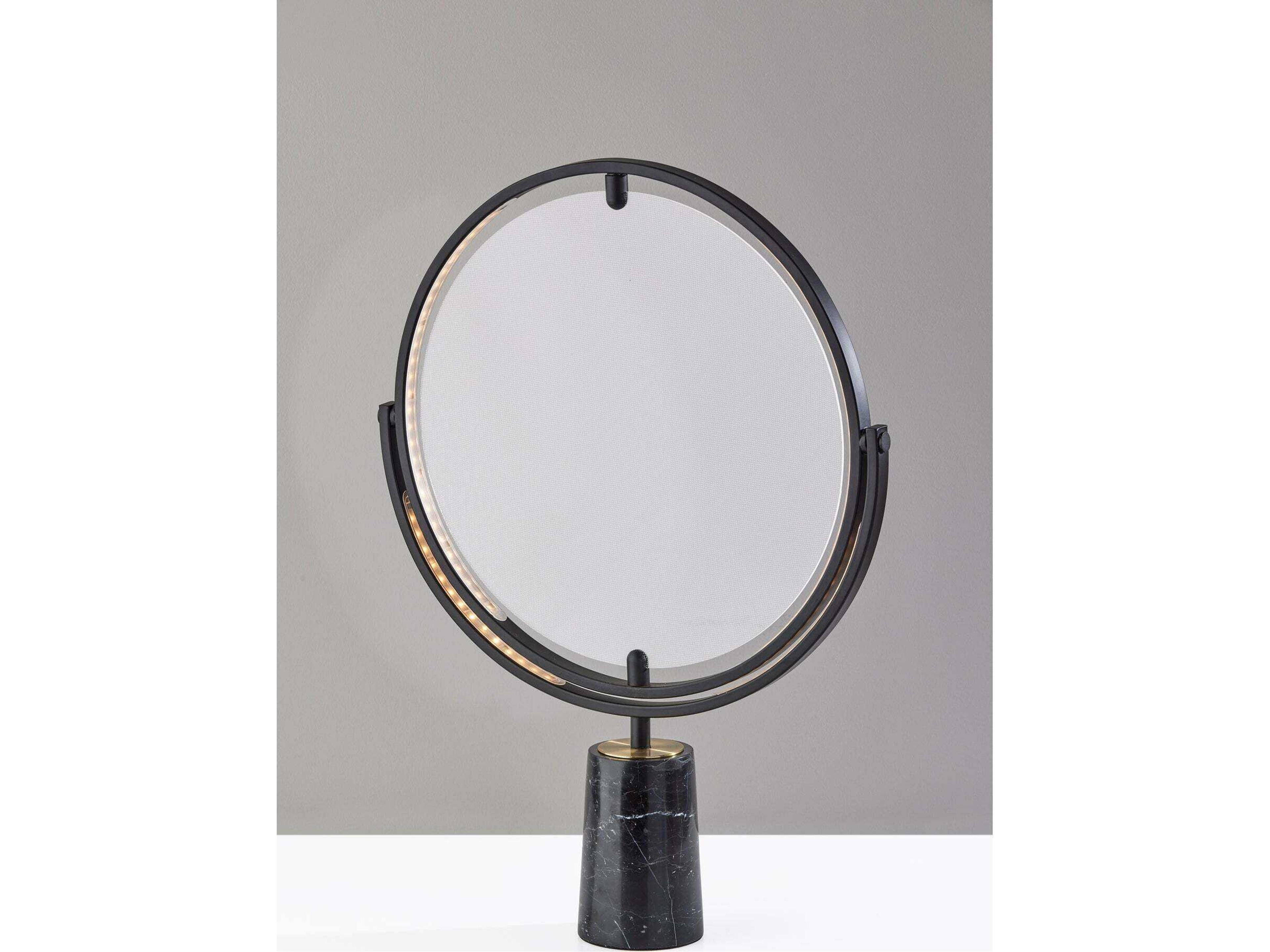 Adesso Orsa Black Frosted Diffuser Table Lamp