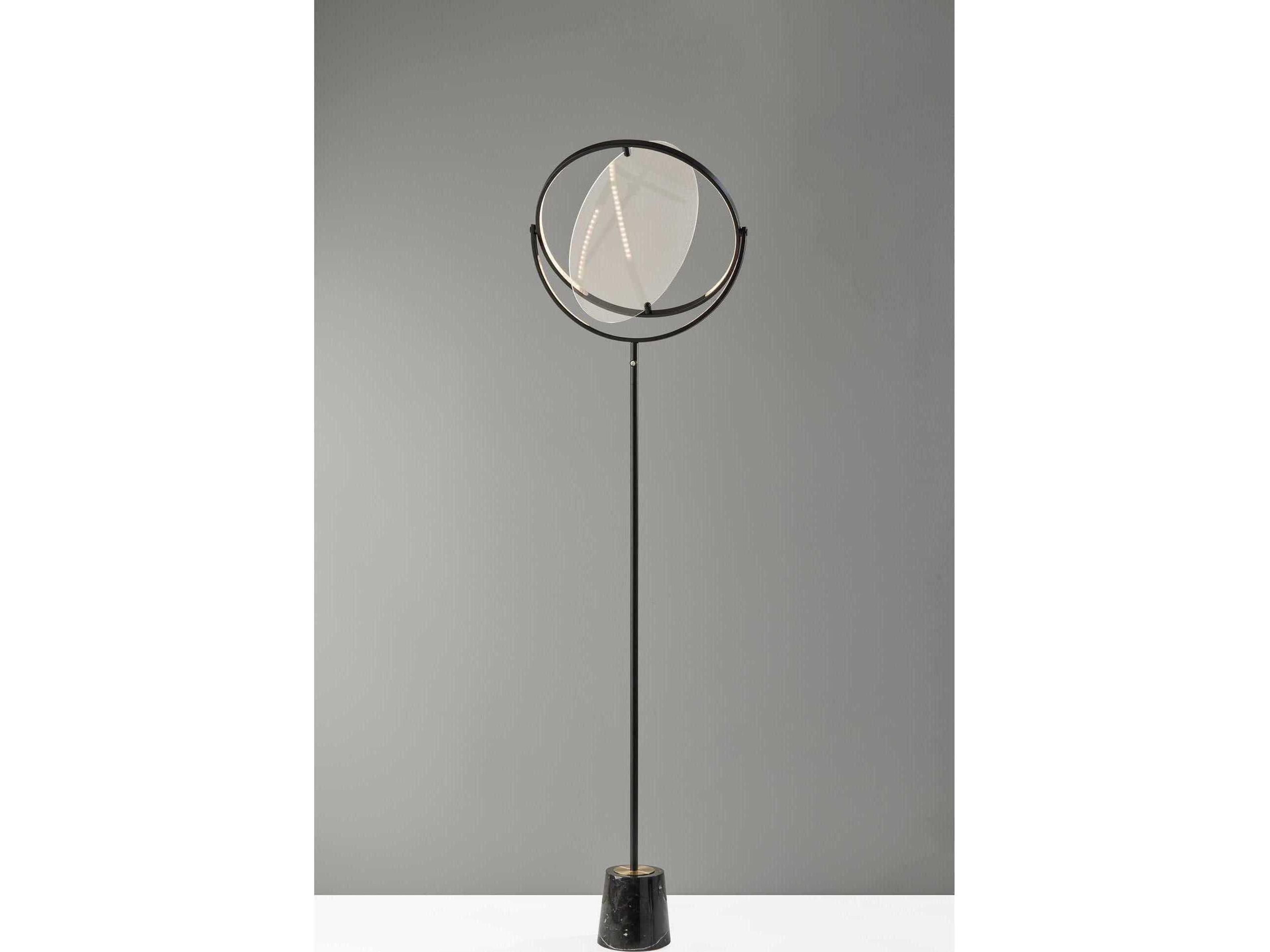 Adesso Orsa Black Frosted Diffuser Floor Lamp