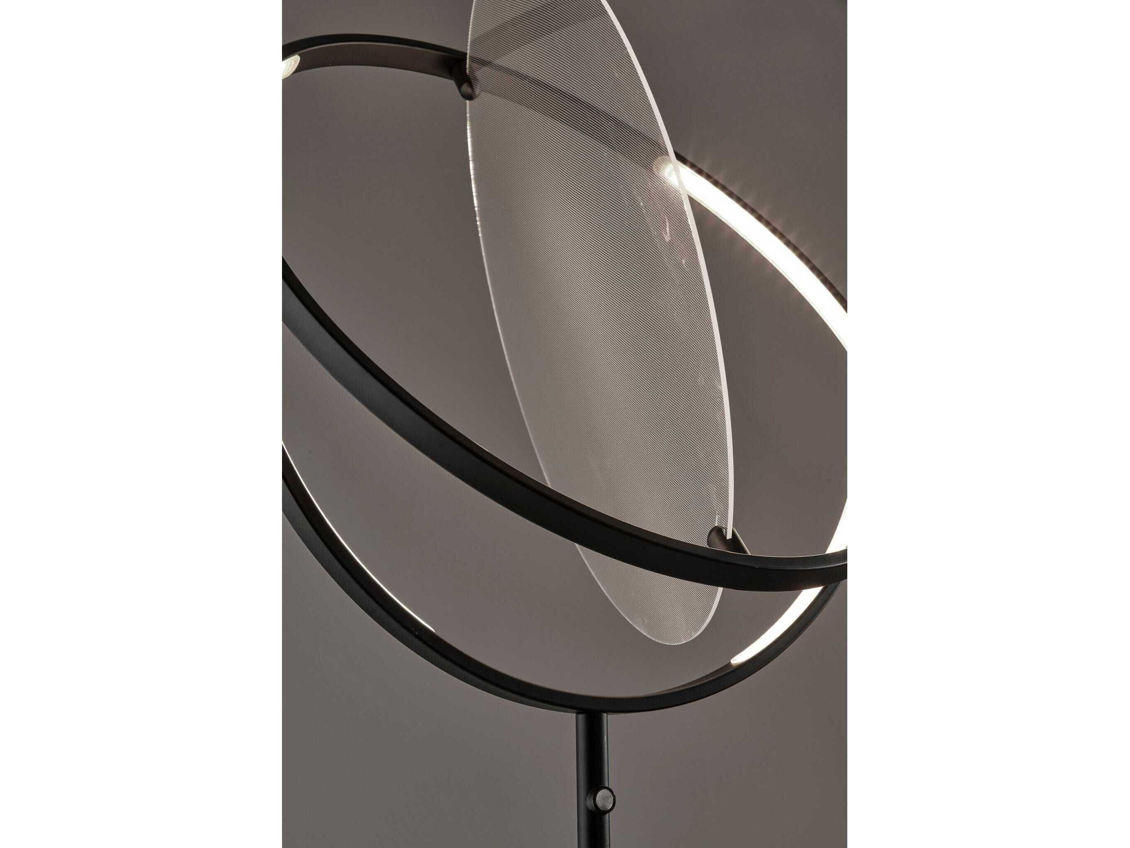 Adesso Orsa Black Frosted Diffuser Floor Lamp