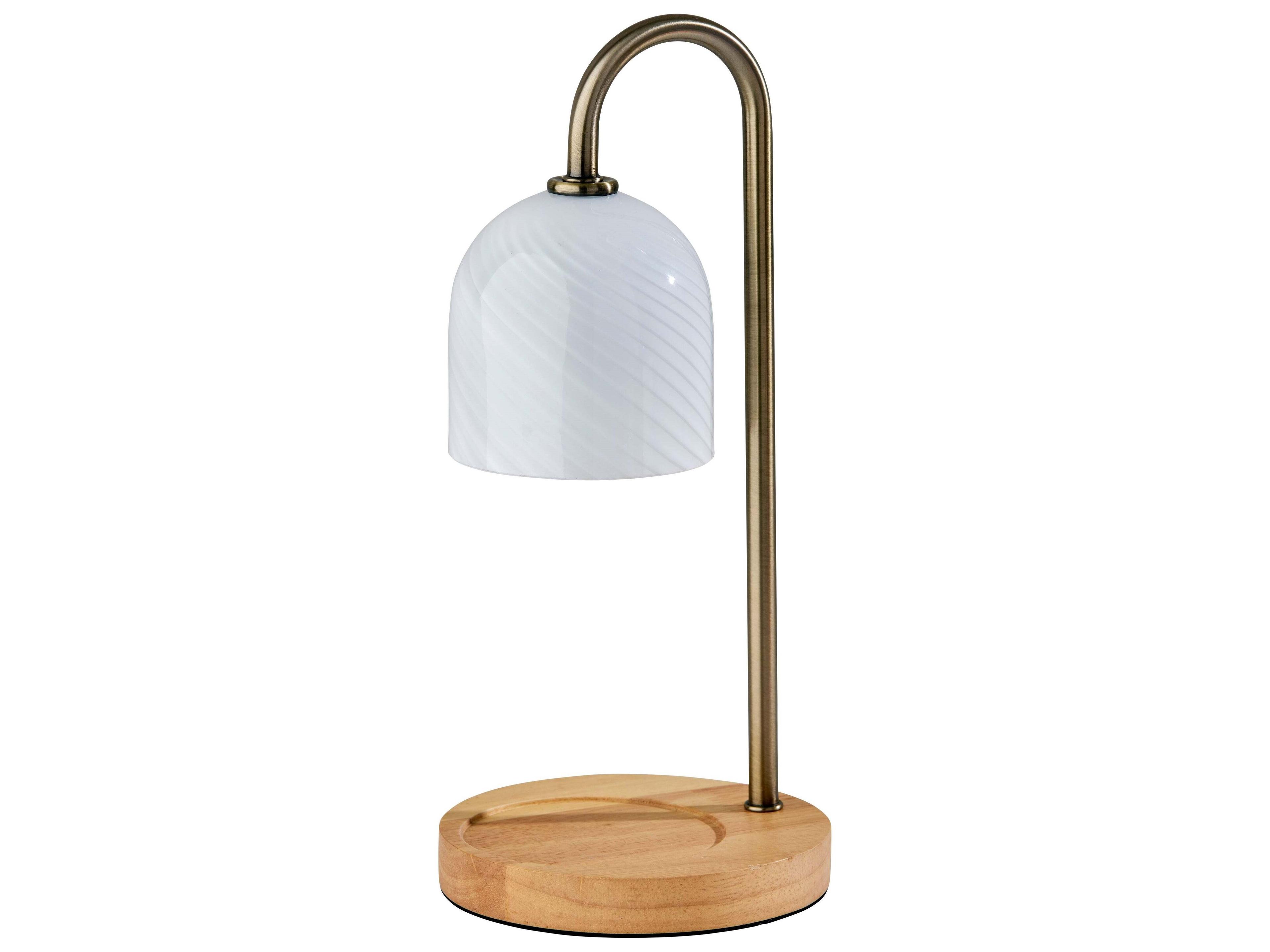Alcott Candle Warmer Lamp in Antique Brass