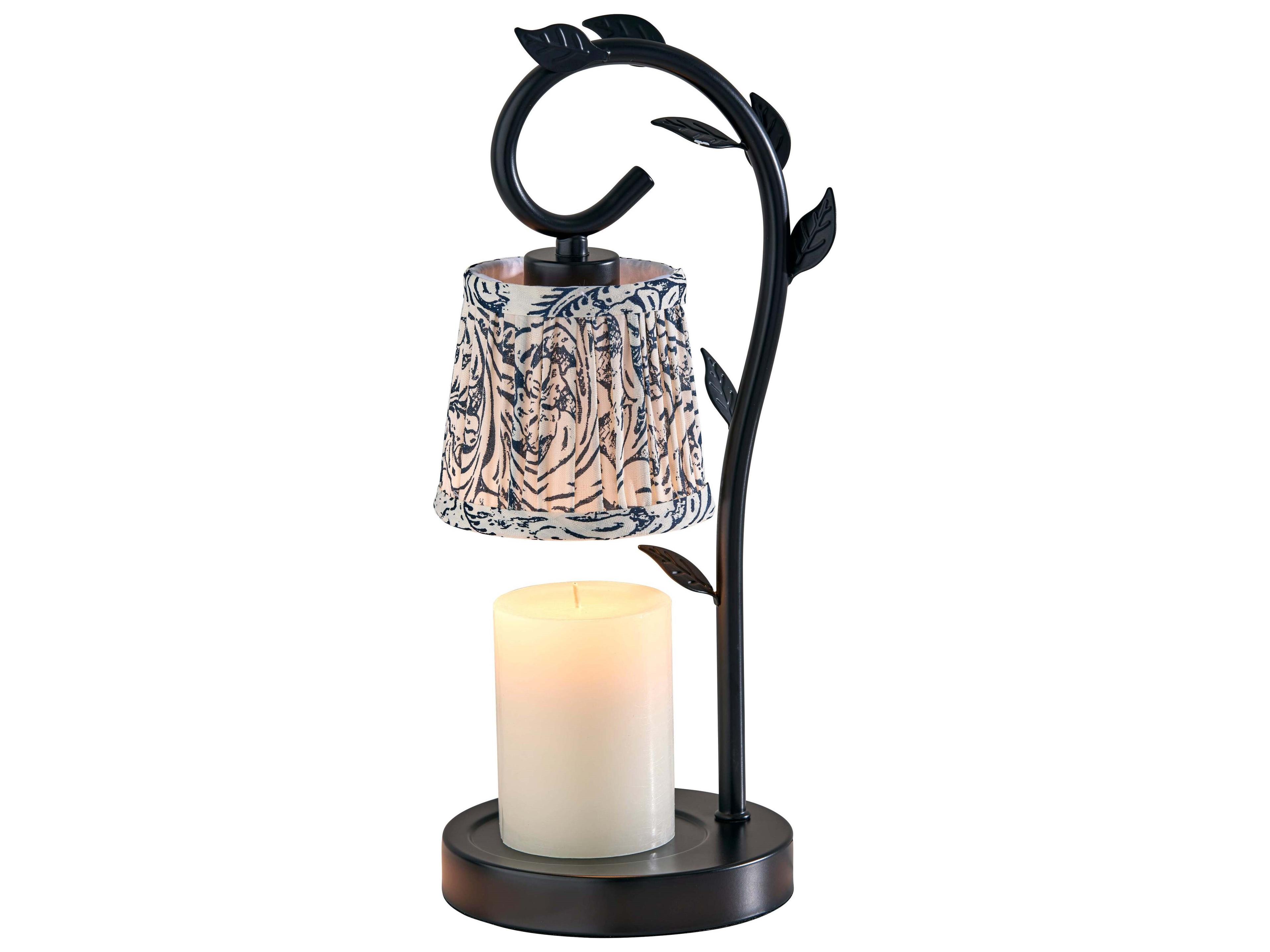 Ivy Candlewarmer Lamp Black Whimsical
