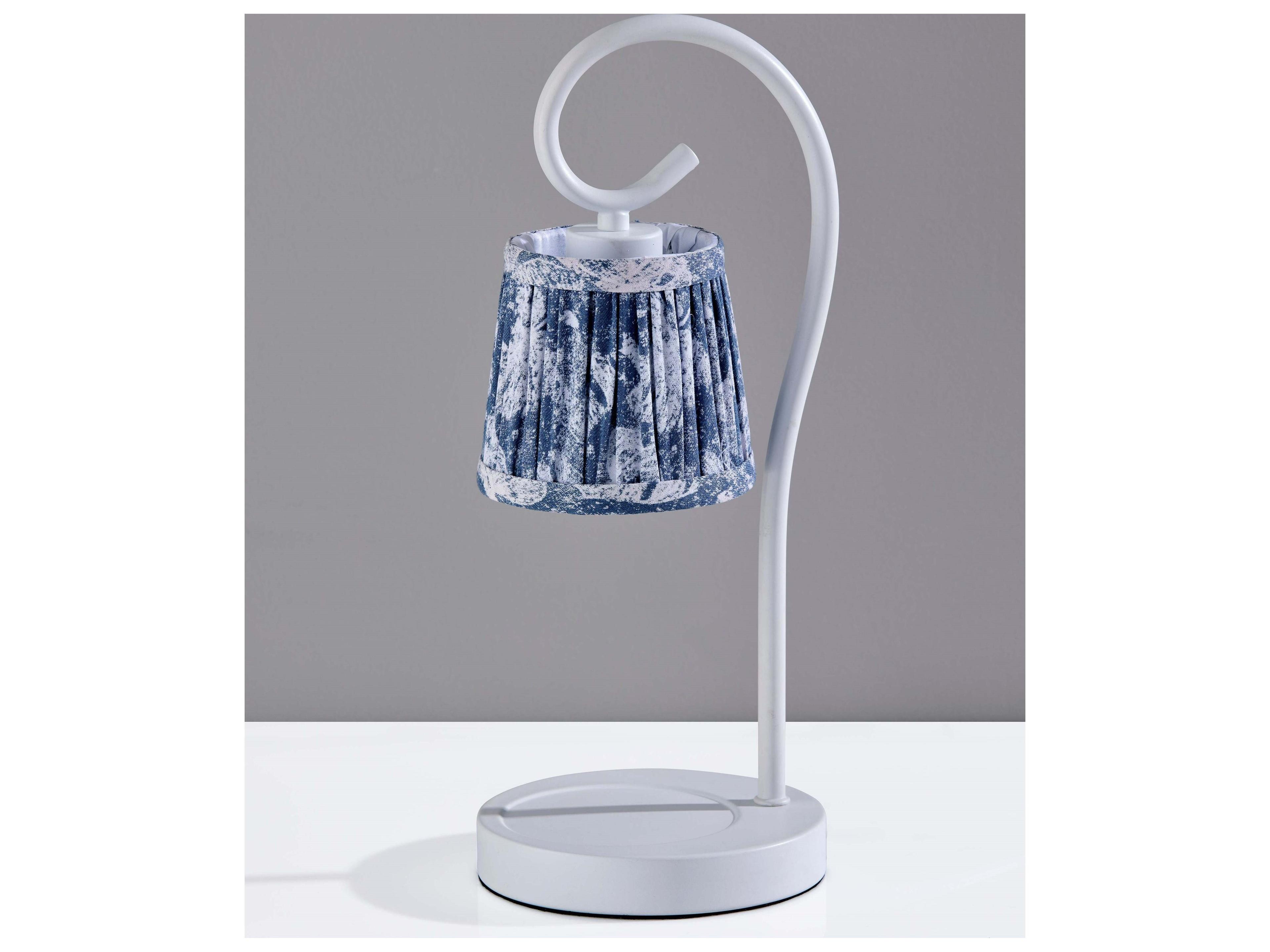 Adesso Perry White Table Lamp