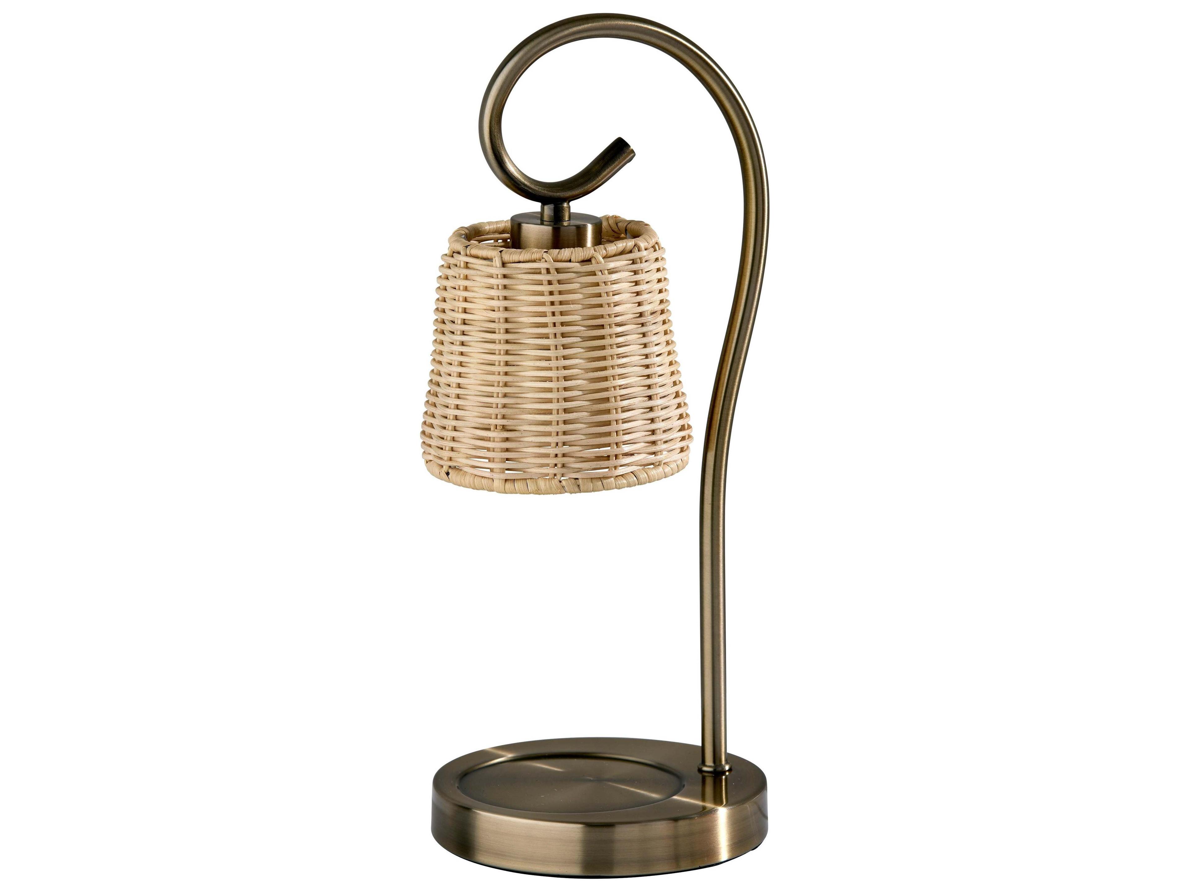 Perry Candlewarmer Lamp Natural Rattan