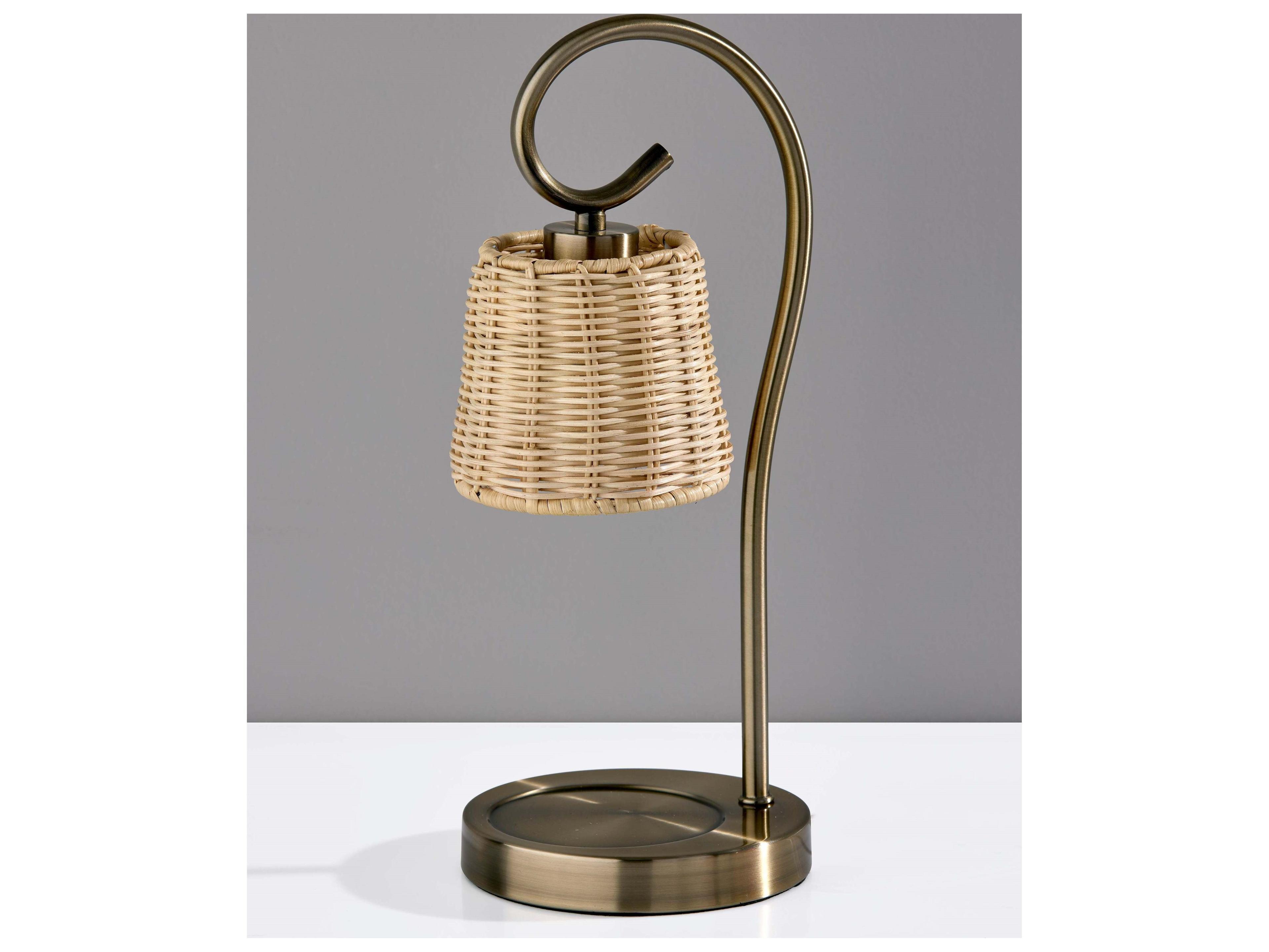 Adesso Perry Antique Brass Table Lamp