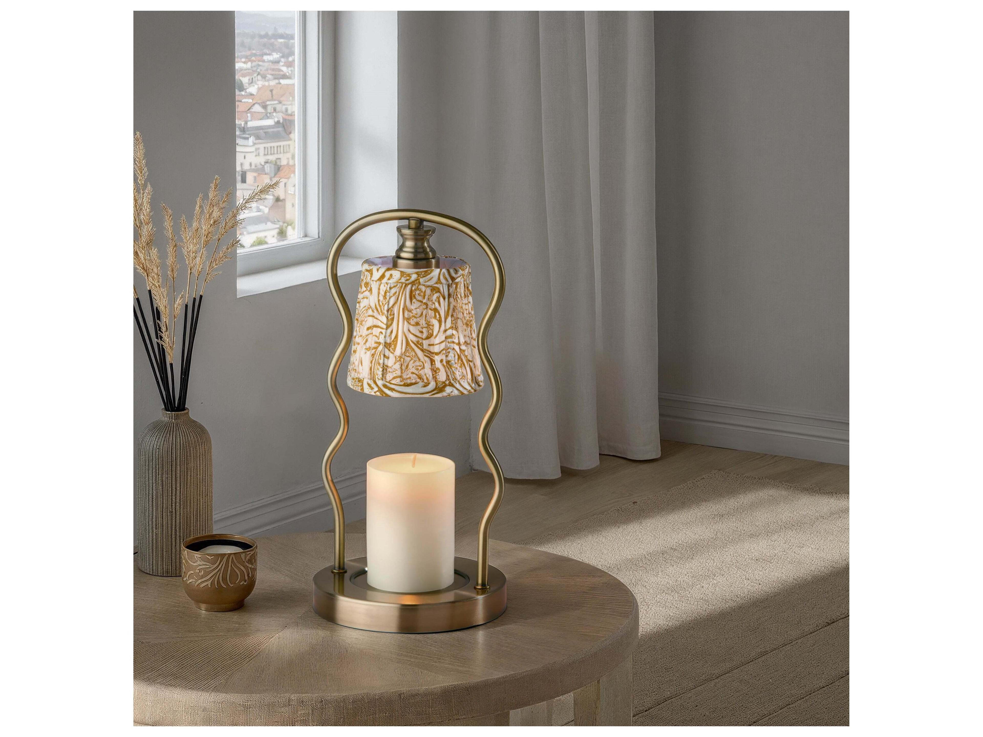 Adesso Twirl Antique Brass Table Lamp