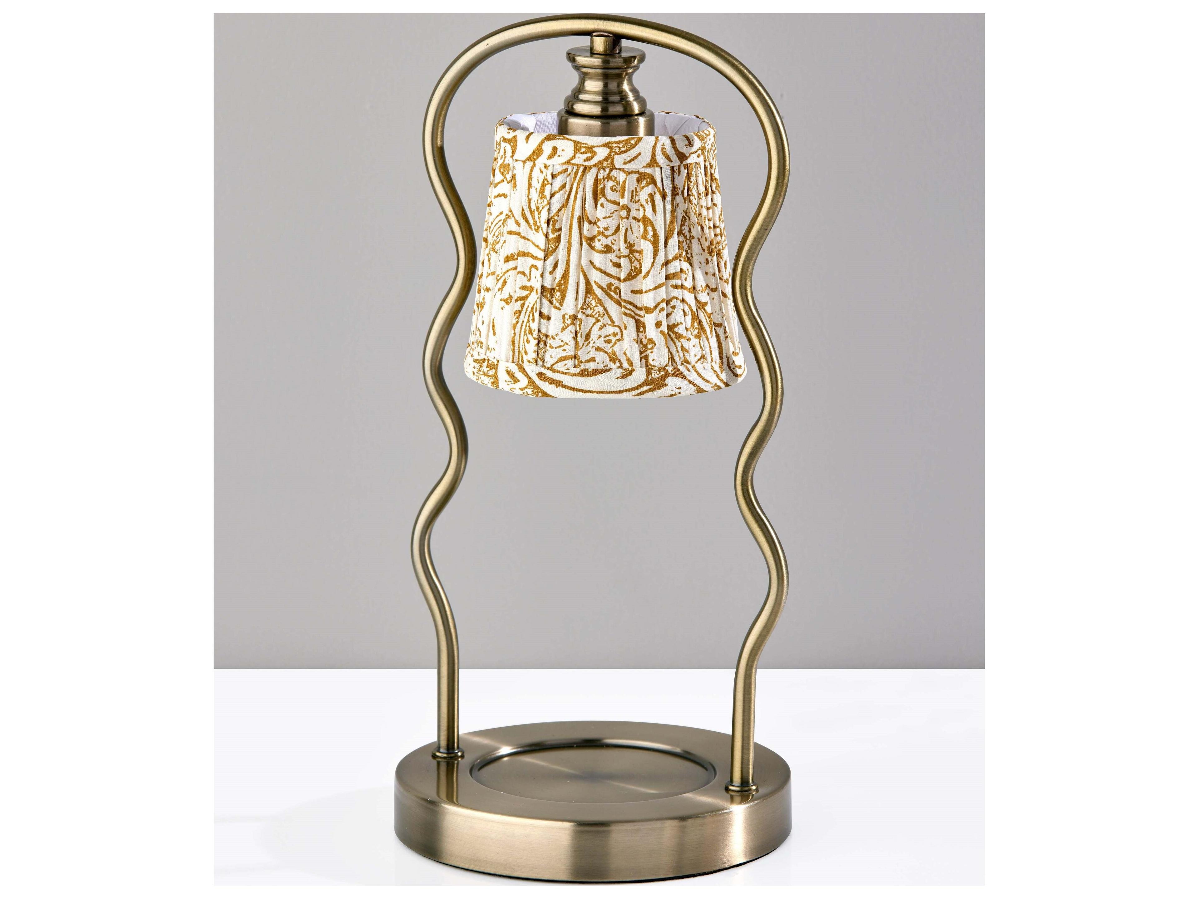 Adesso Twirl Antique Brass Table Lamp