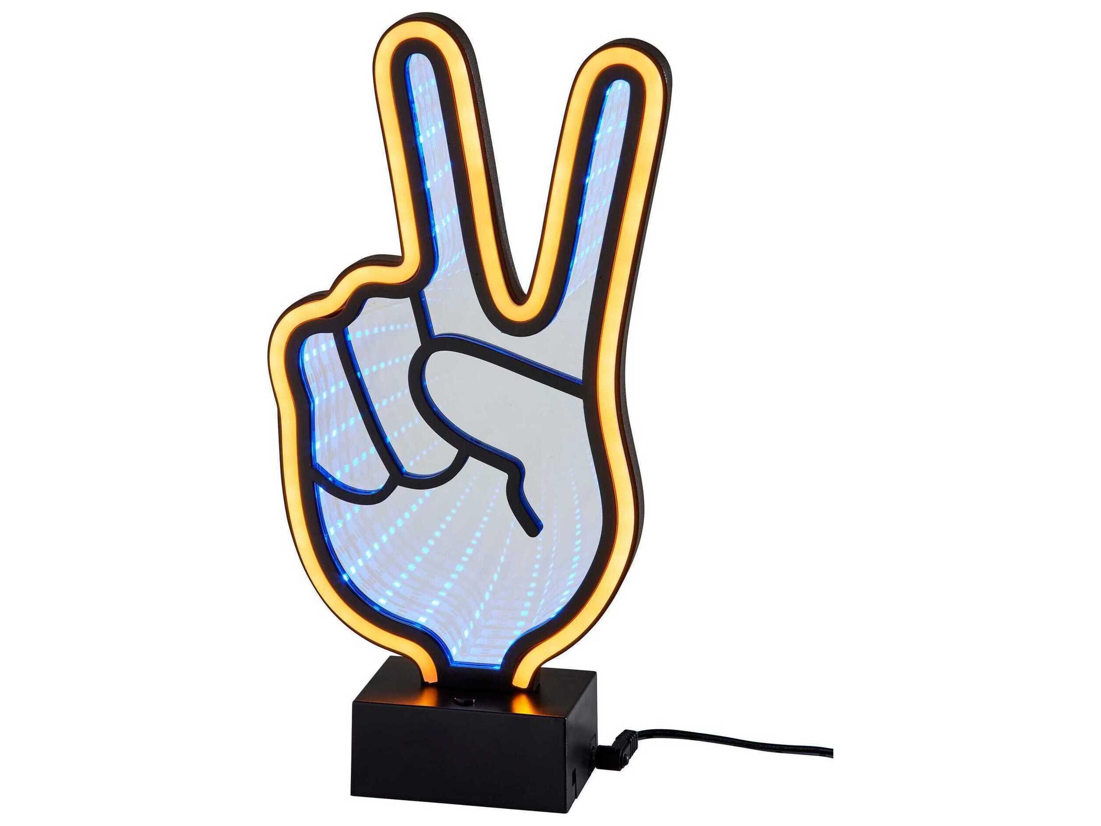 Infinity Neon Peace Sign Table Wall Lamp Retro Modern